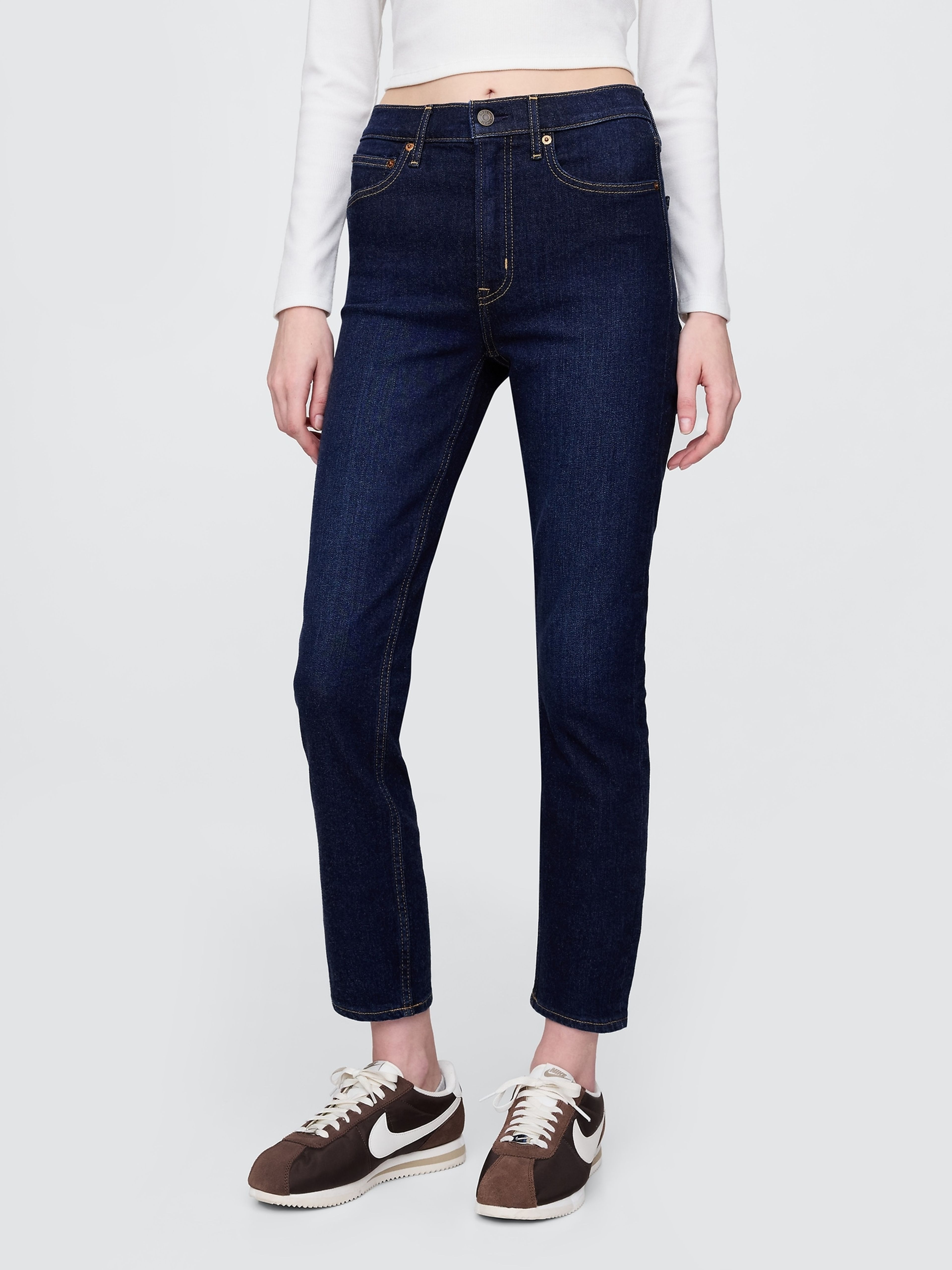 Jeans High Rise Slim Vintage - 002