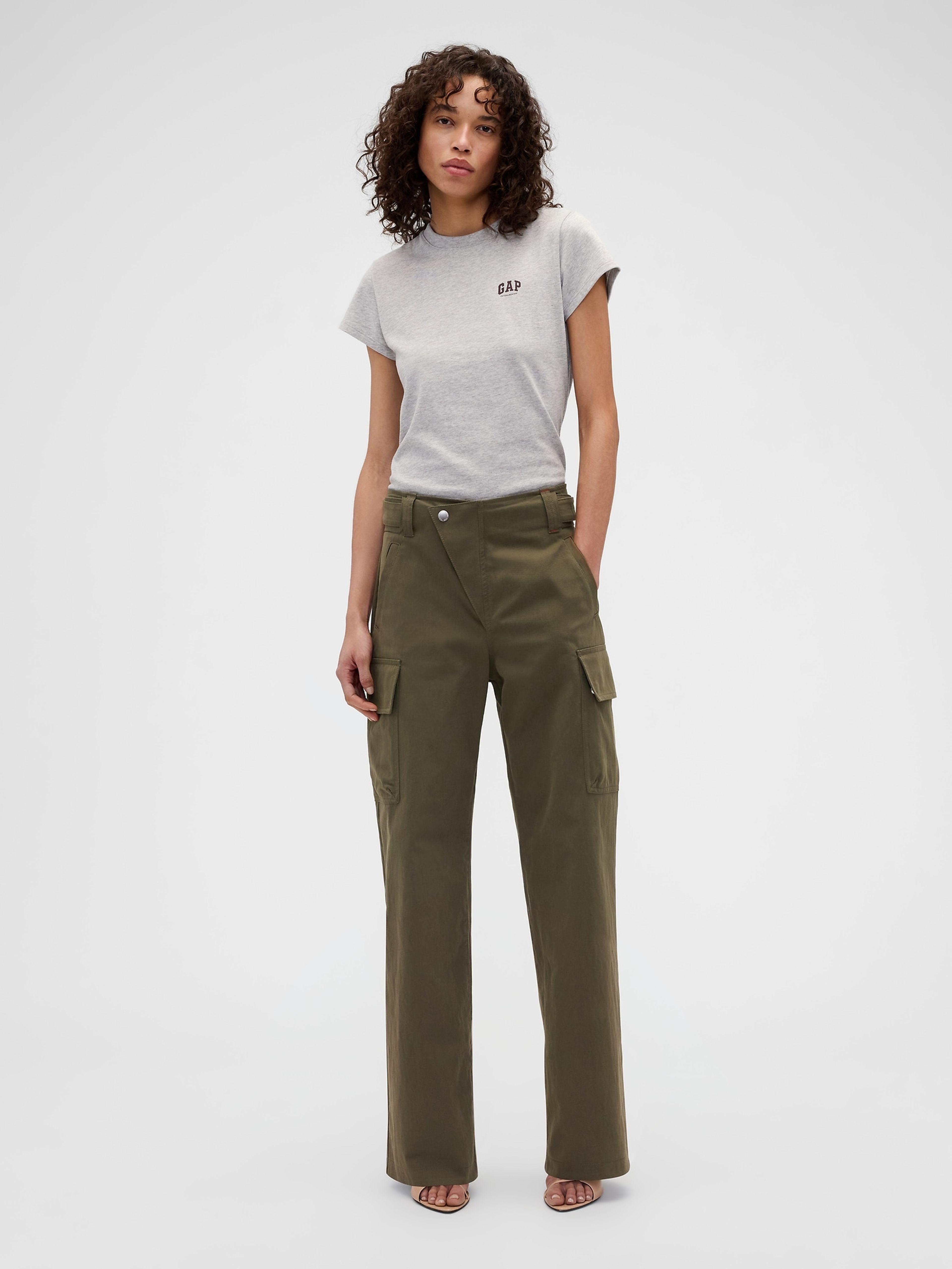 Kalhoty High Rise Cargo Gap × Victoria Beckham