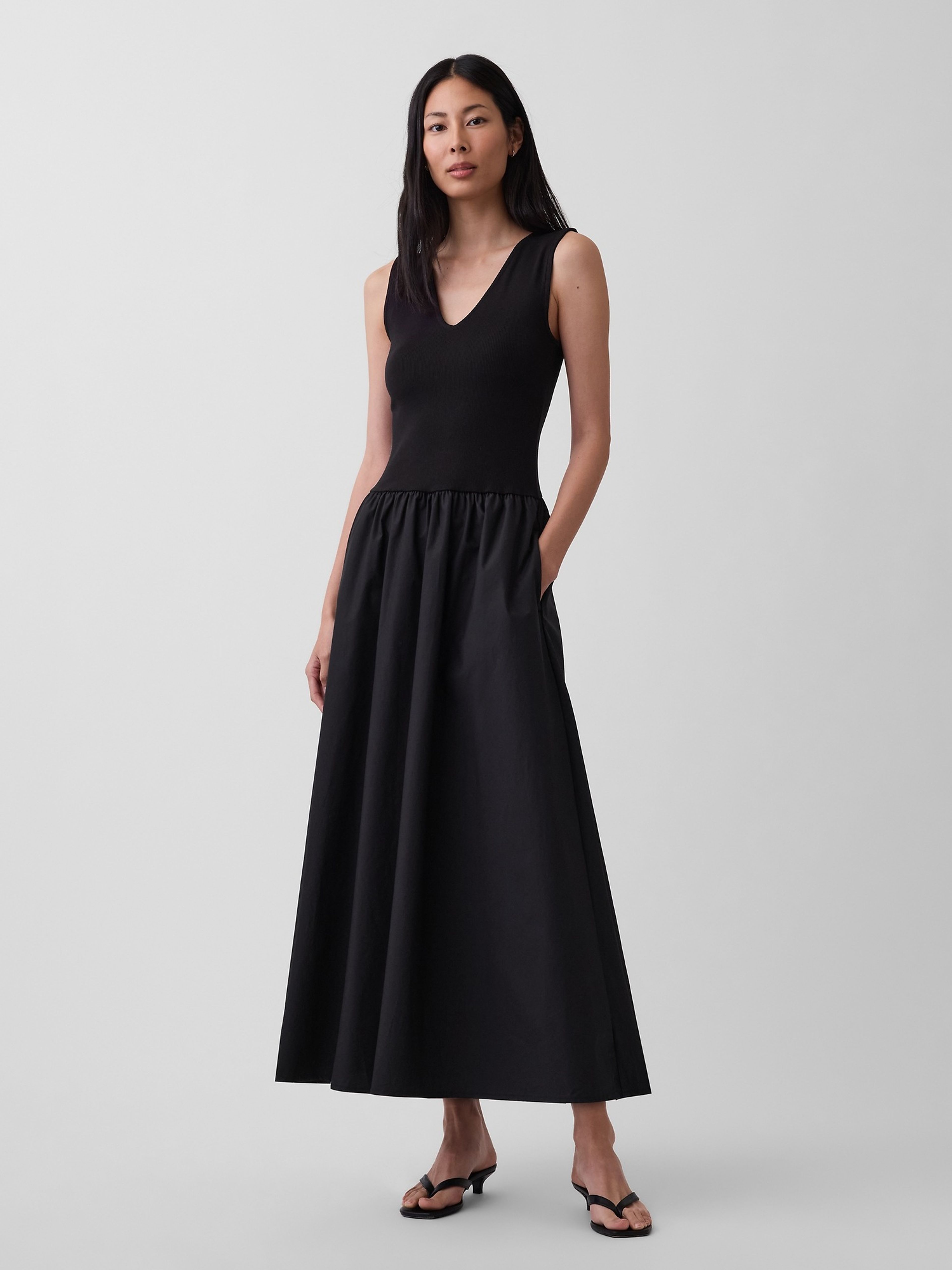 Robe maxi à poches - 001