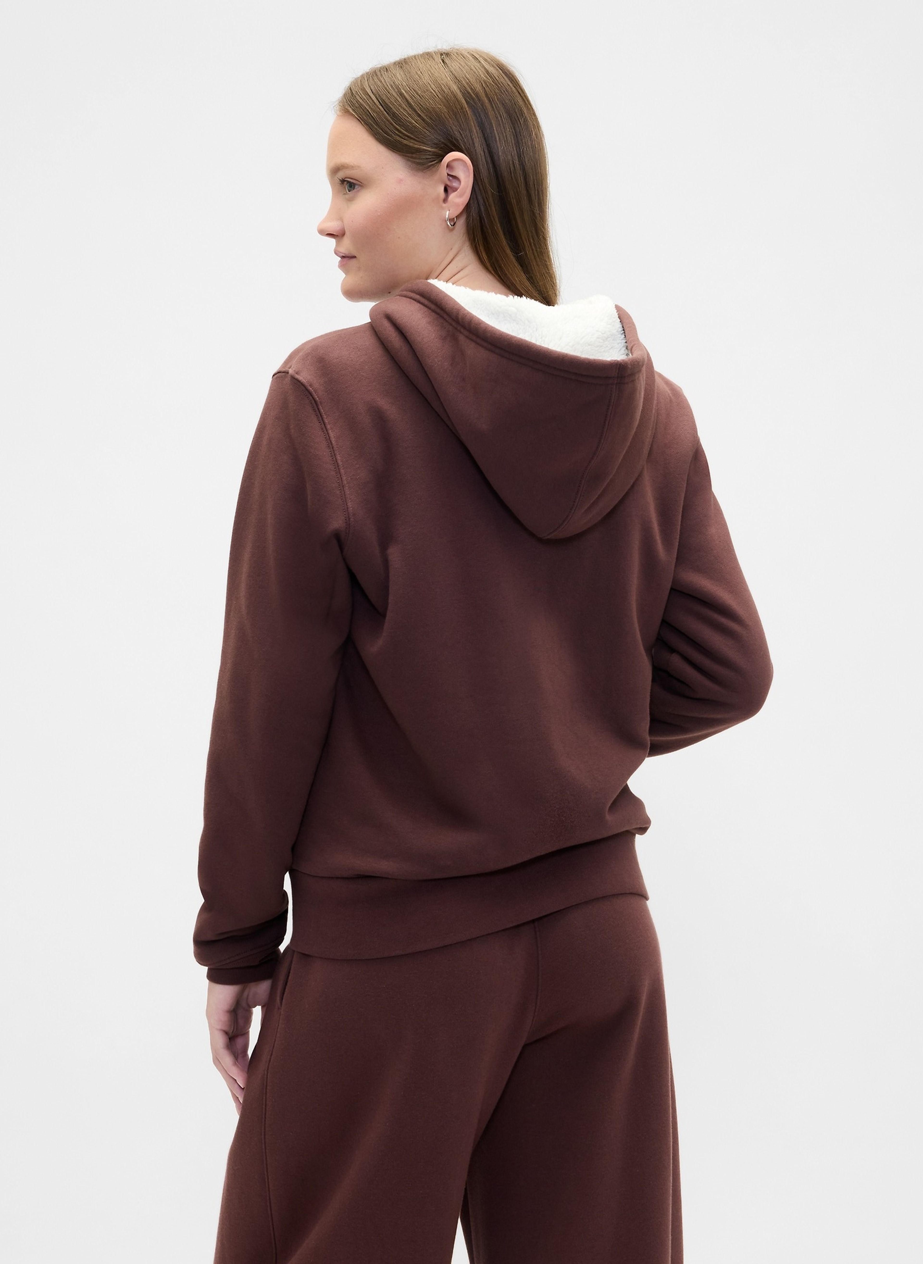 Gefüttertes Sherpa-Sweatshirt mit Logo - 002