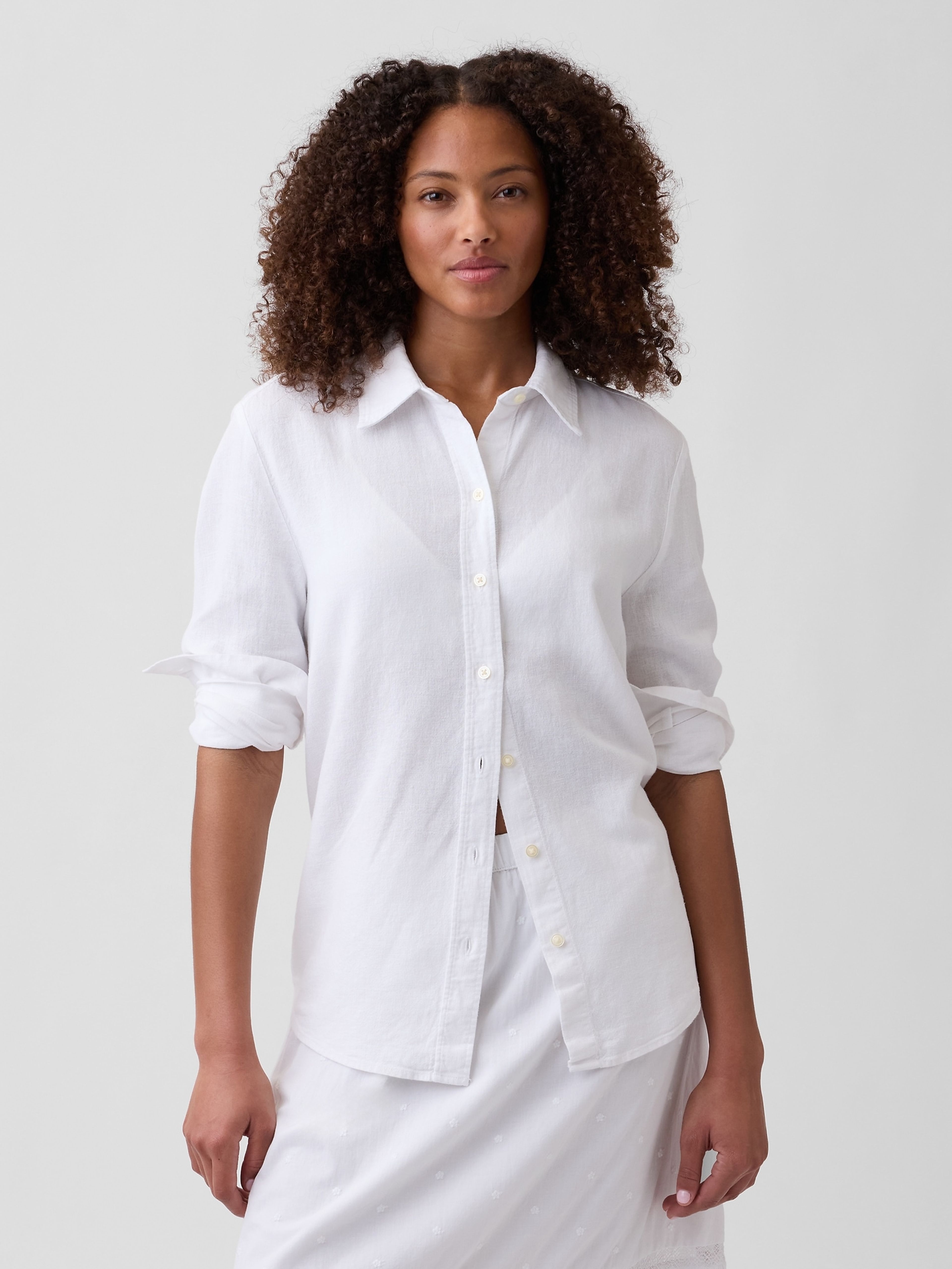 Oversize košile z lněné směsi Easy Shirt