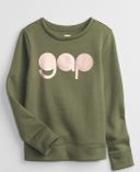 Kinder Sweatshirt mit Retro-Logo-Grün - 001