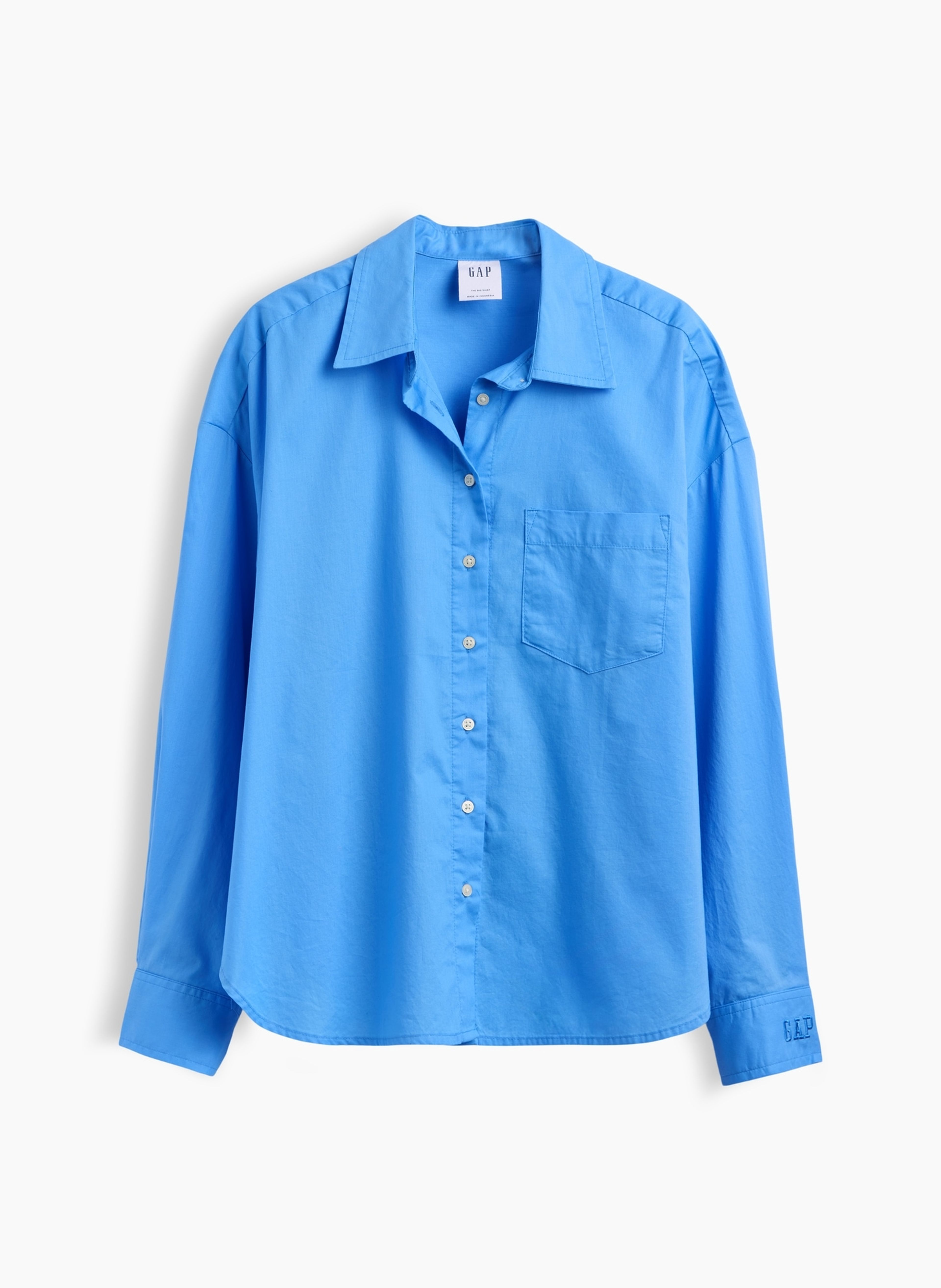 Oversize-Hemd aus Popeline mit Logo - 005