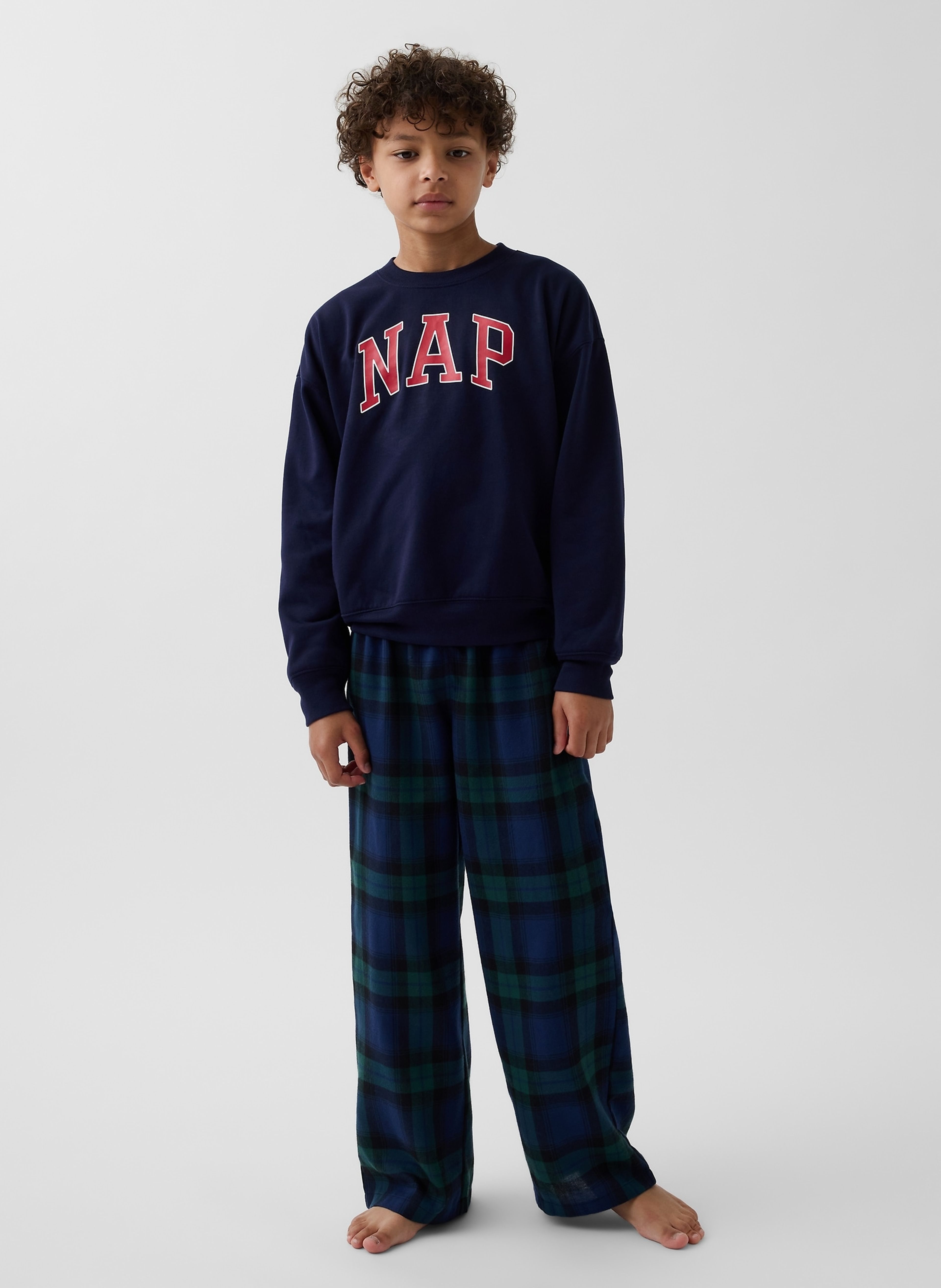 Dziecięce flanelowe spodnie piżamowe unisex - 003