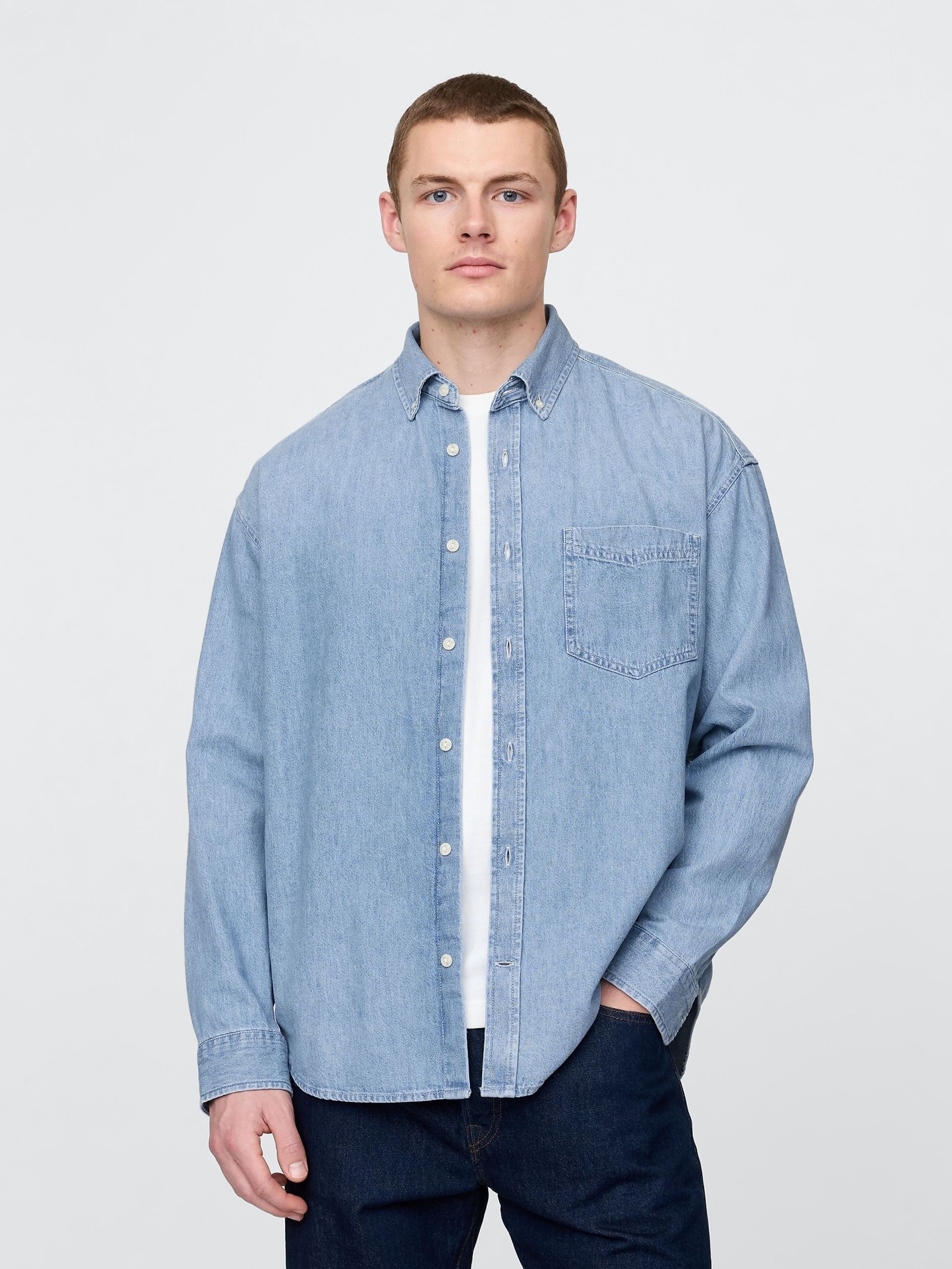 Oversize Jeanshemd Big Shirt - 001