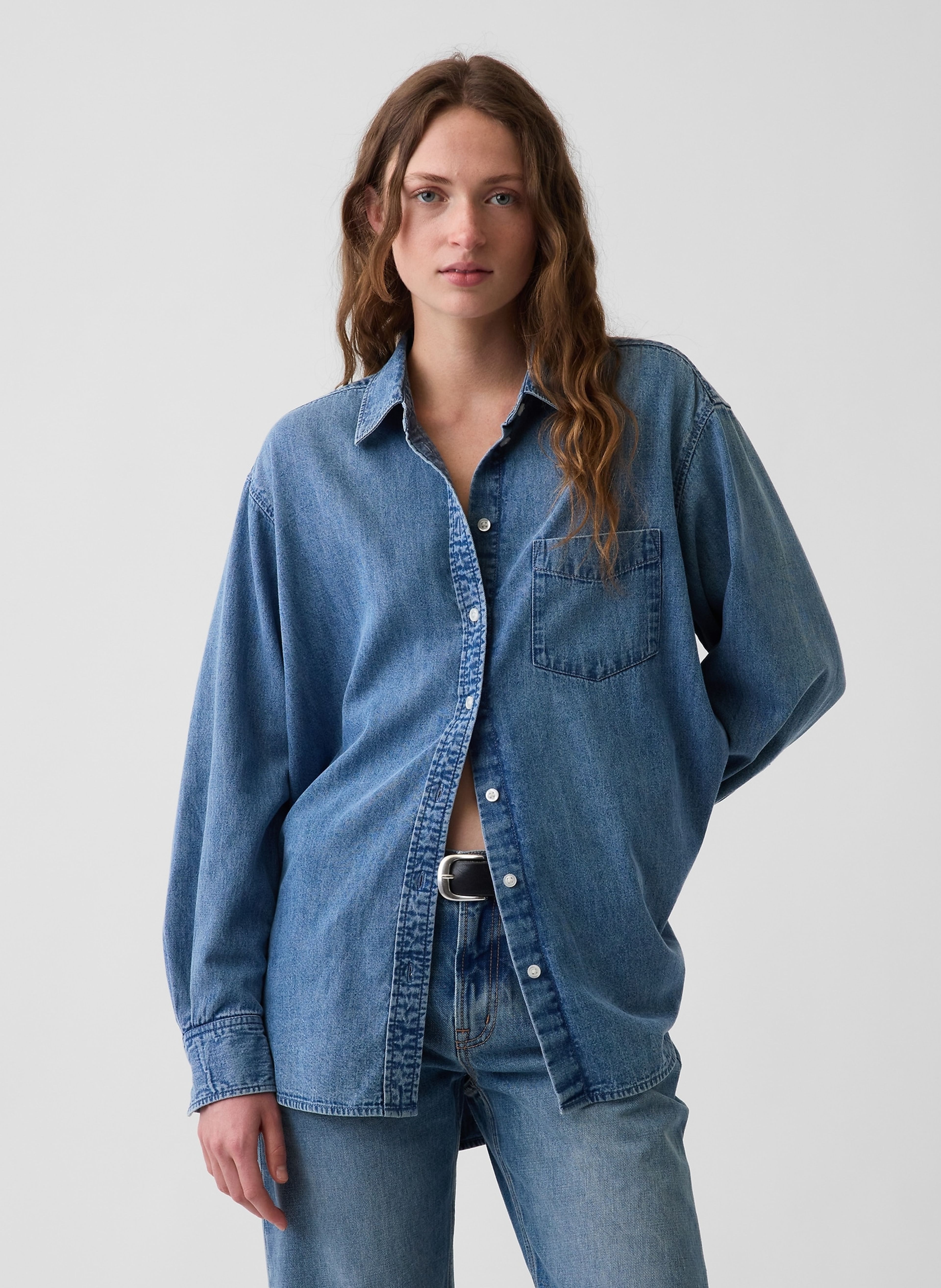 Big Shirt oversize denim overhemd - 002