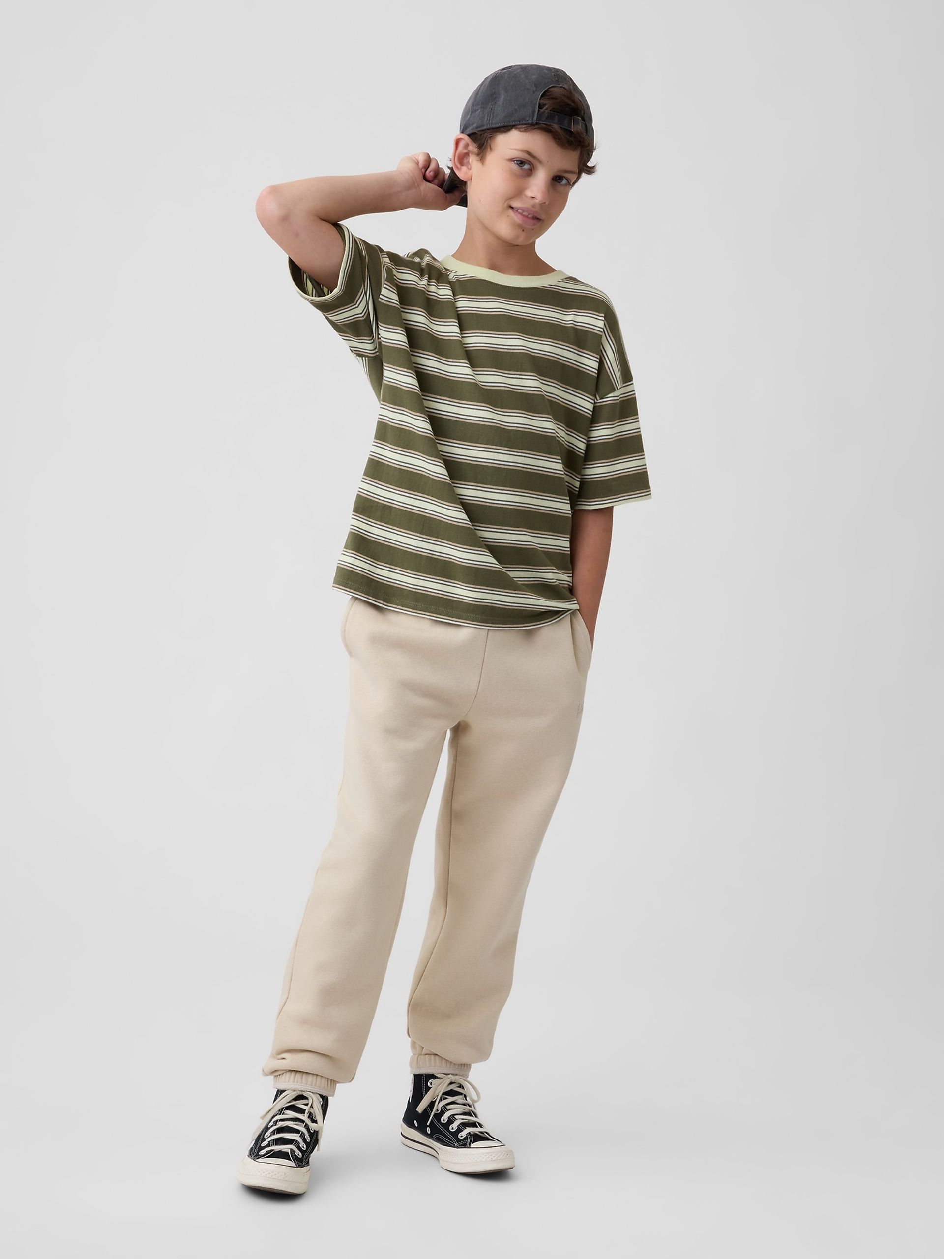 Pantaloni in felpa bambini VintageSoft con logo - 001