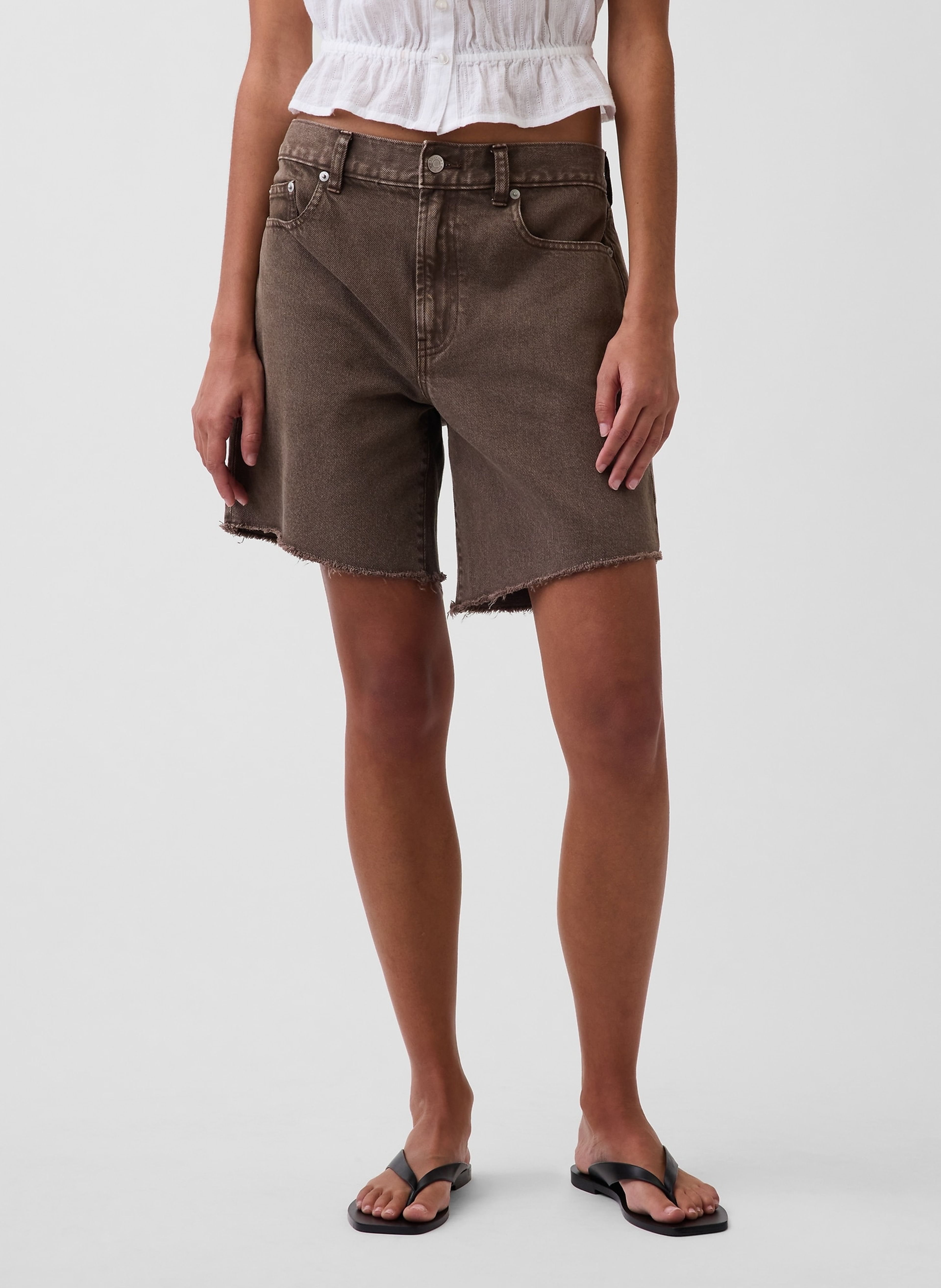 Bermudas vaqueras Mid Rise loose - 002