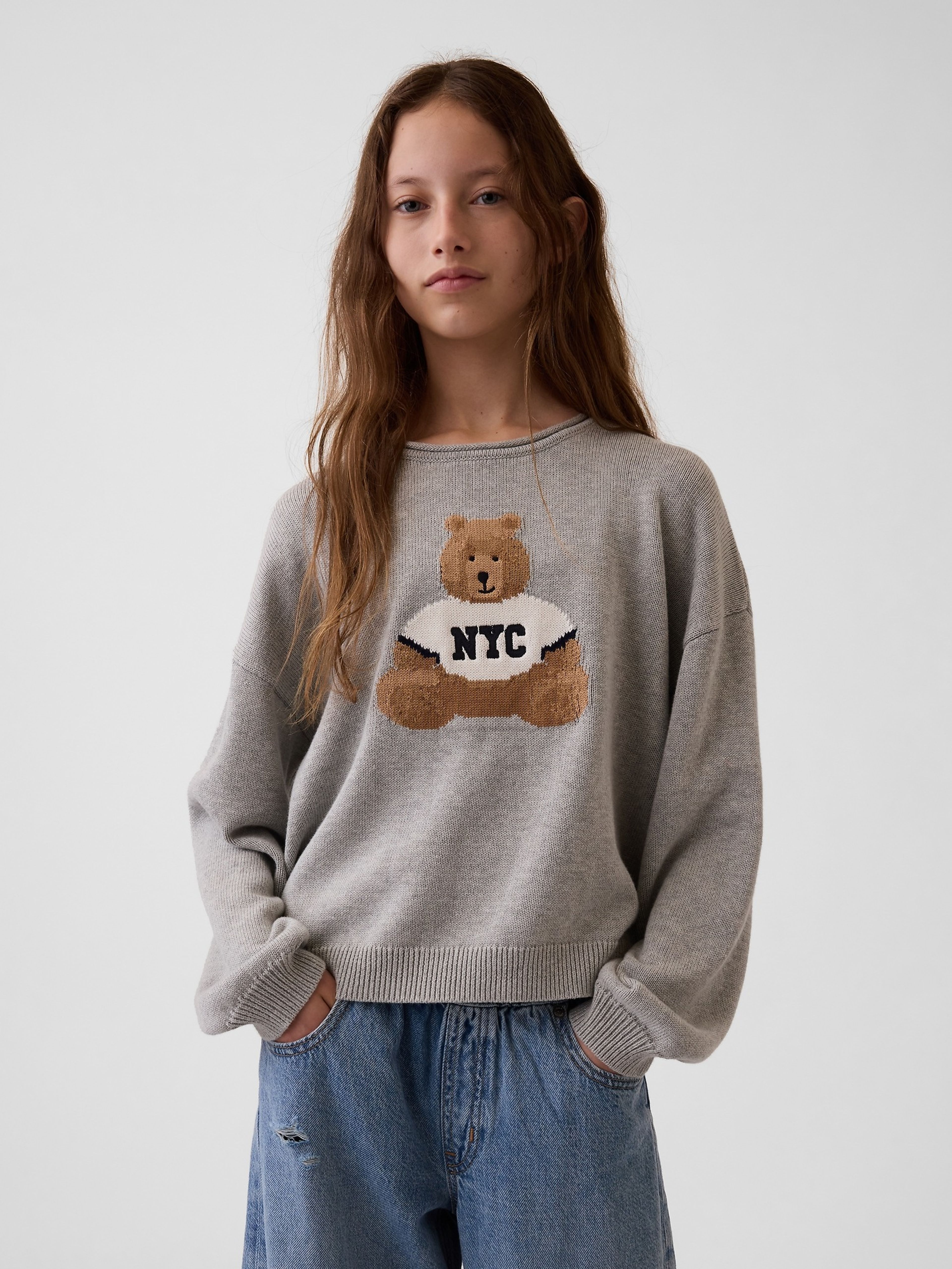 Dziecięcy sweter oversize Brannan Bear - 001