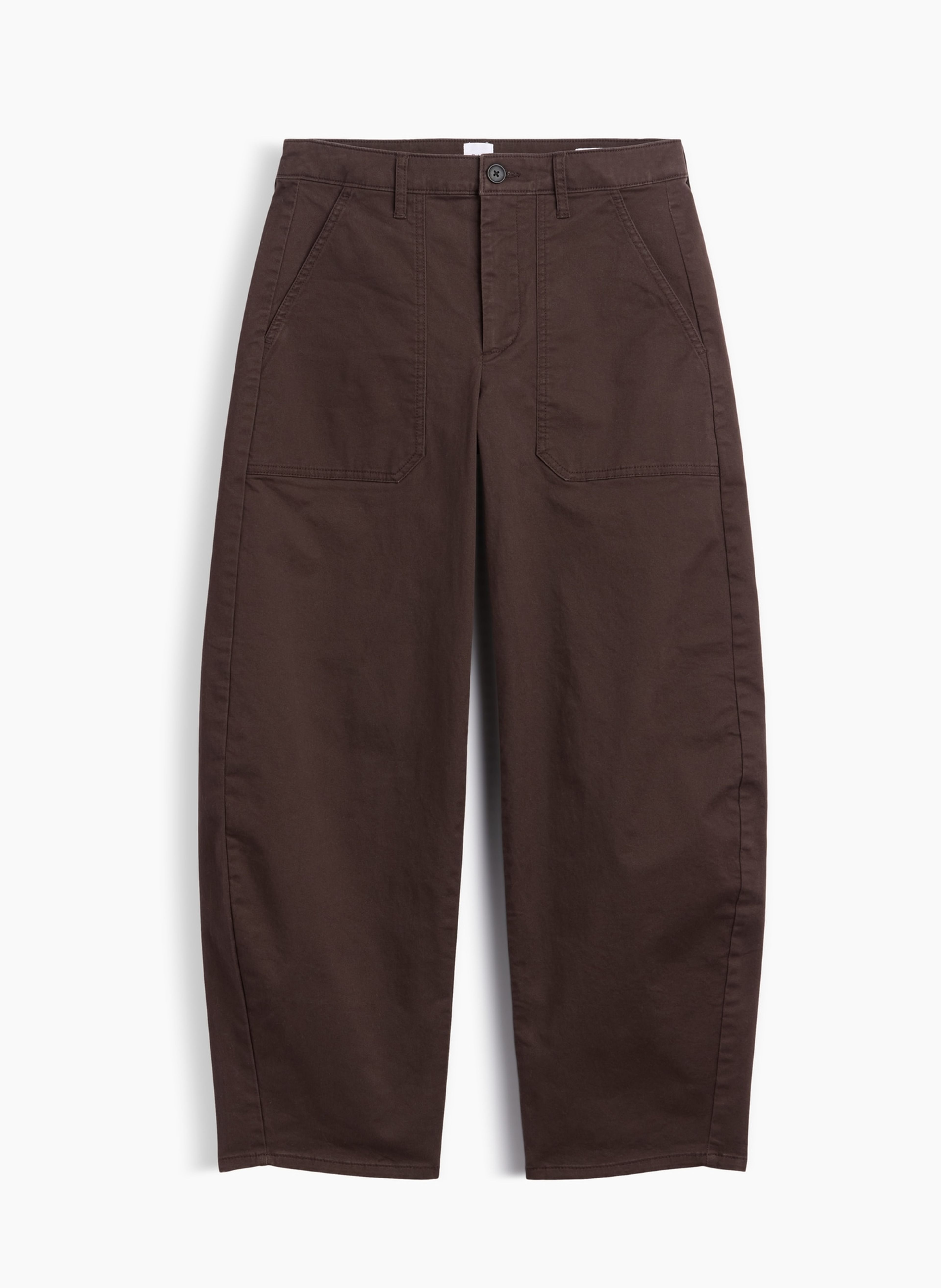 Mid Rise barrel khakibroek - 005