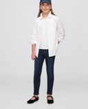 Detské džínsy Jeggings Stretch-Tmavomodrá - 001