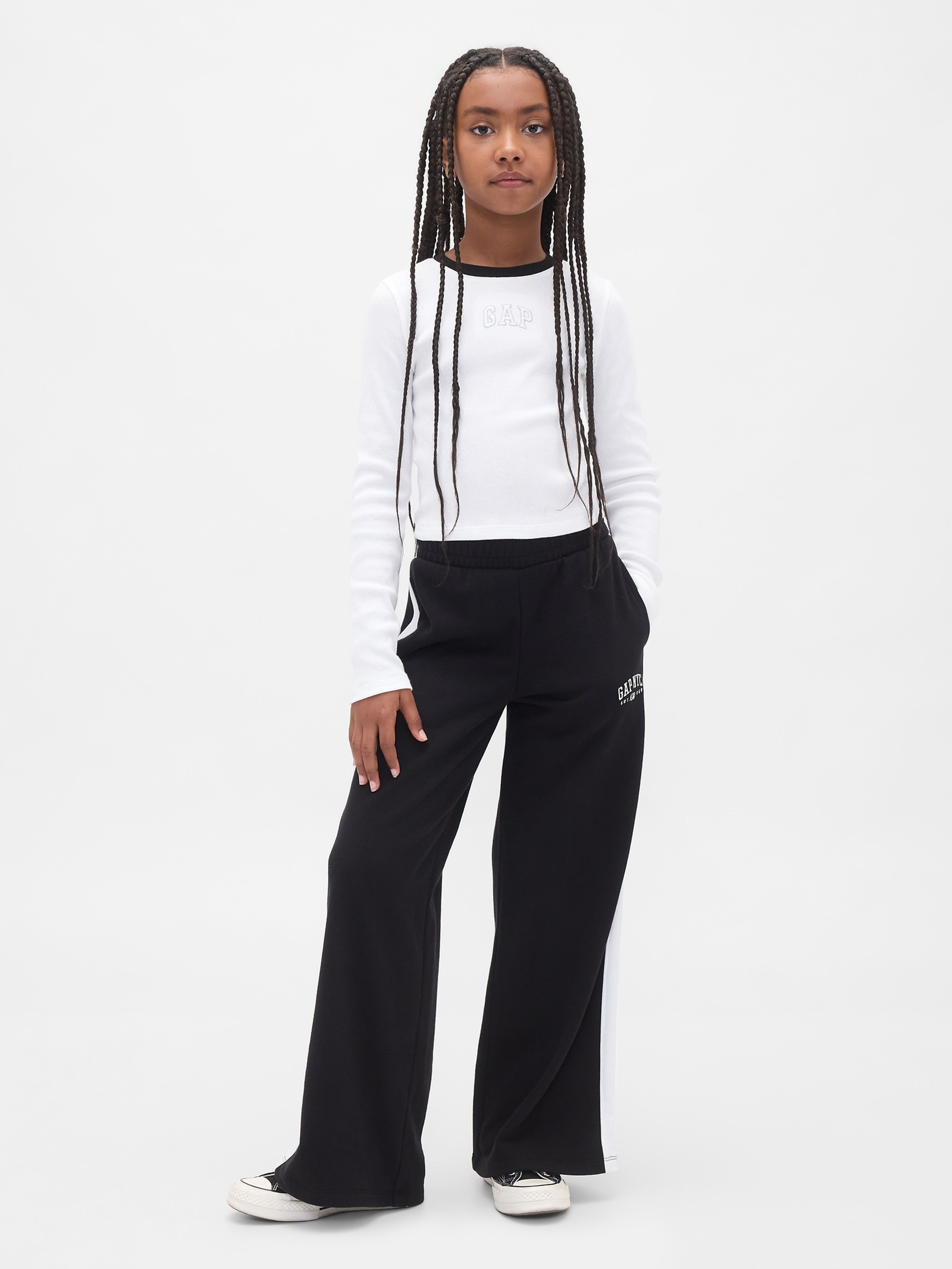 Mädchen-Jogginghose Baggy VintageSoft