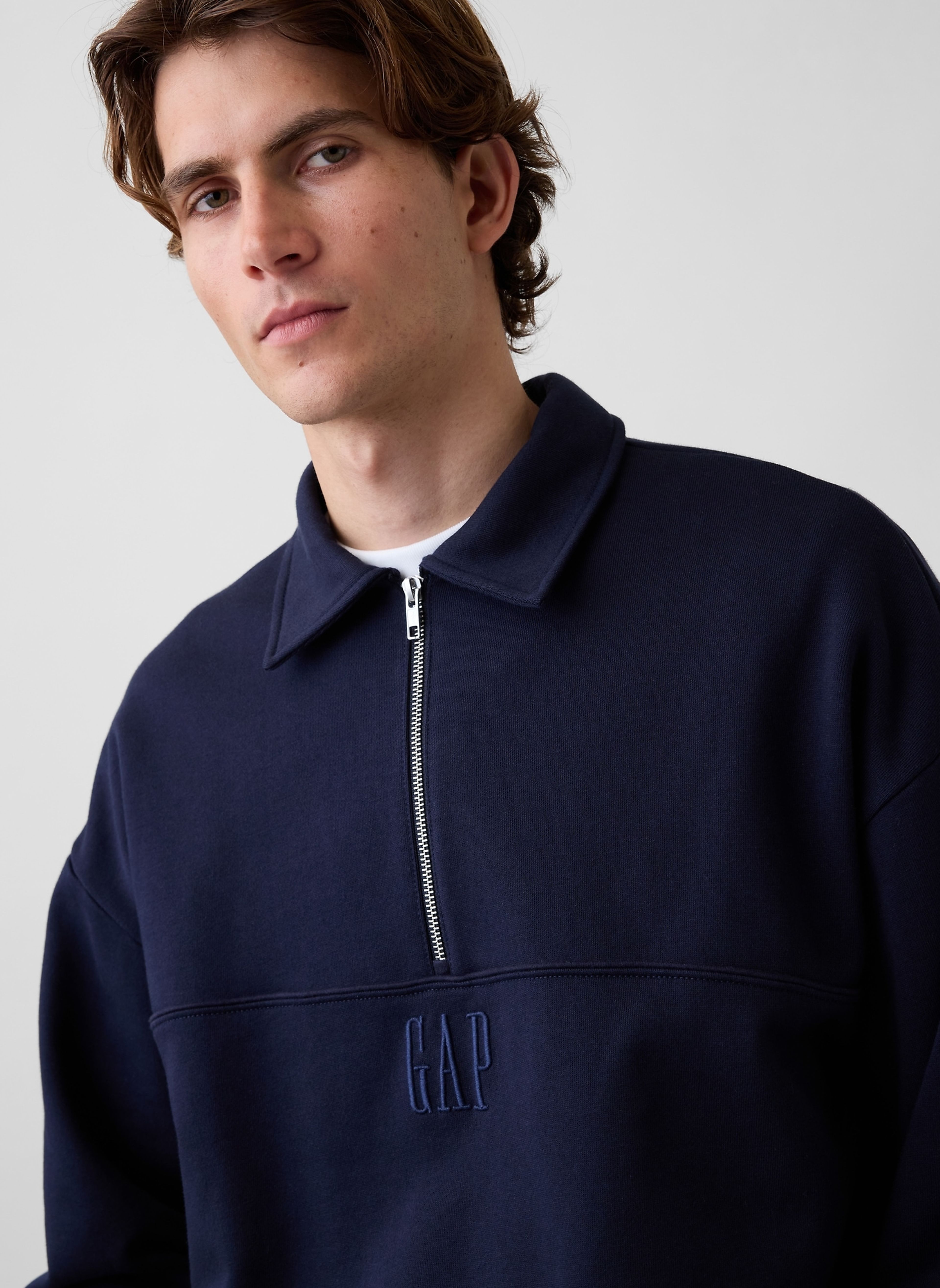 Oversize mikina Heavyweight s logem - 004