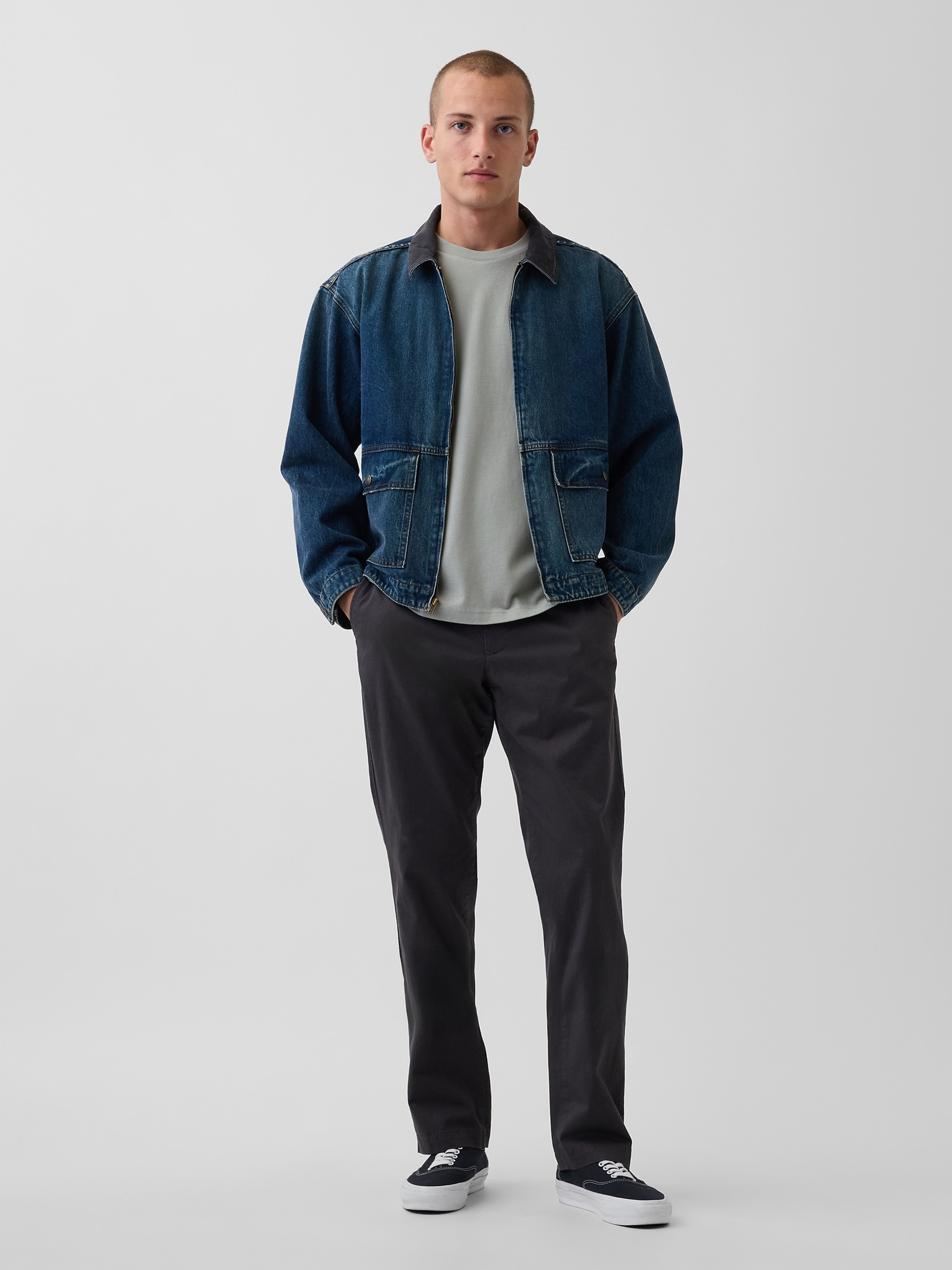 Straight khaki broek - 005