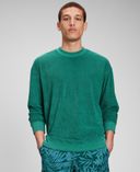 Frottee-Sweatshirt-Blau - 001