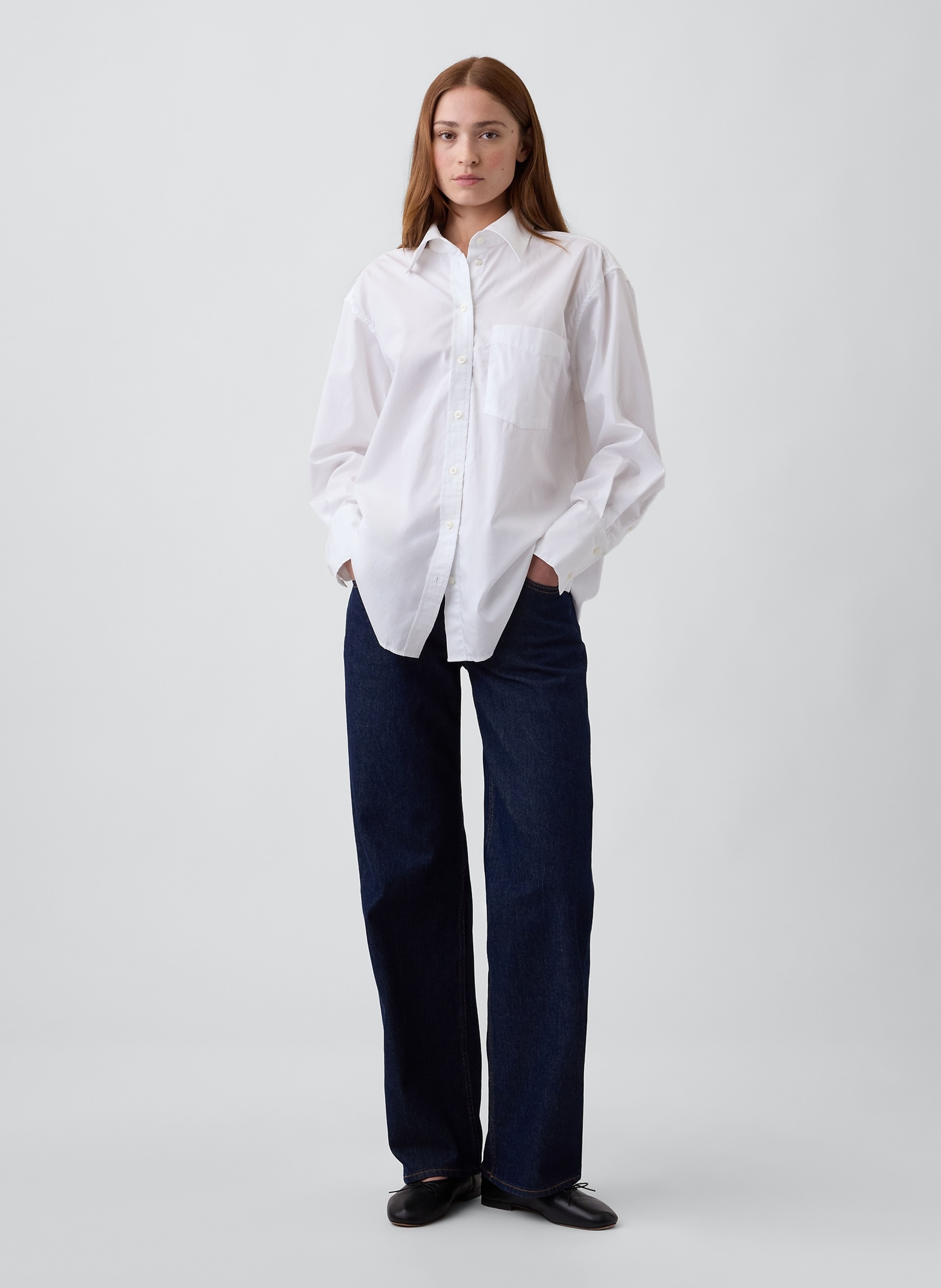 Popelínová oversize košeľa Big Shirt - 003