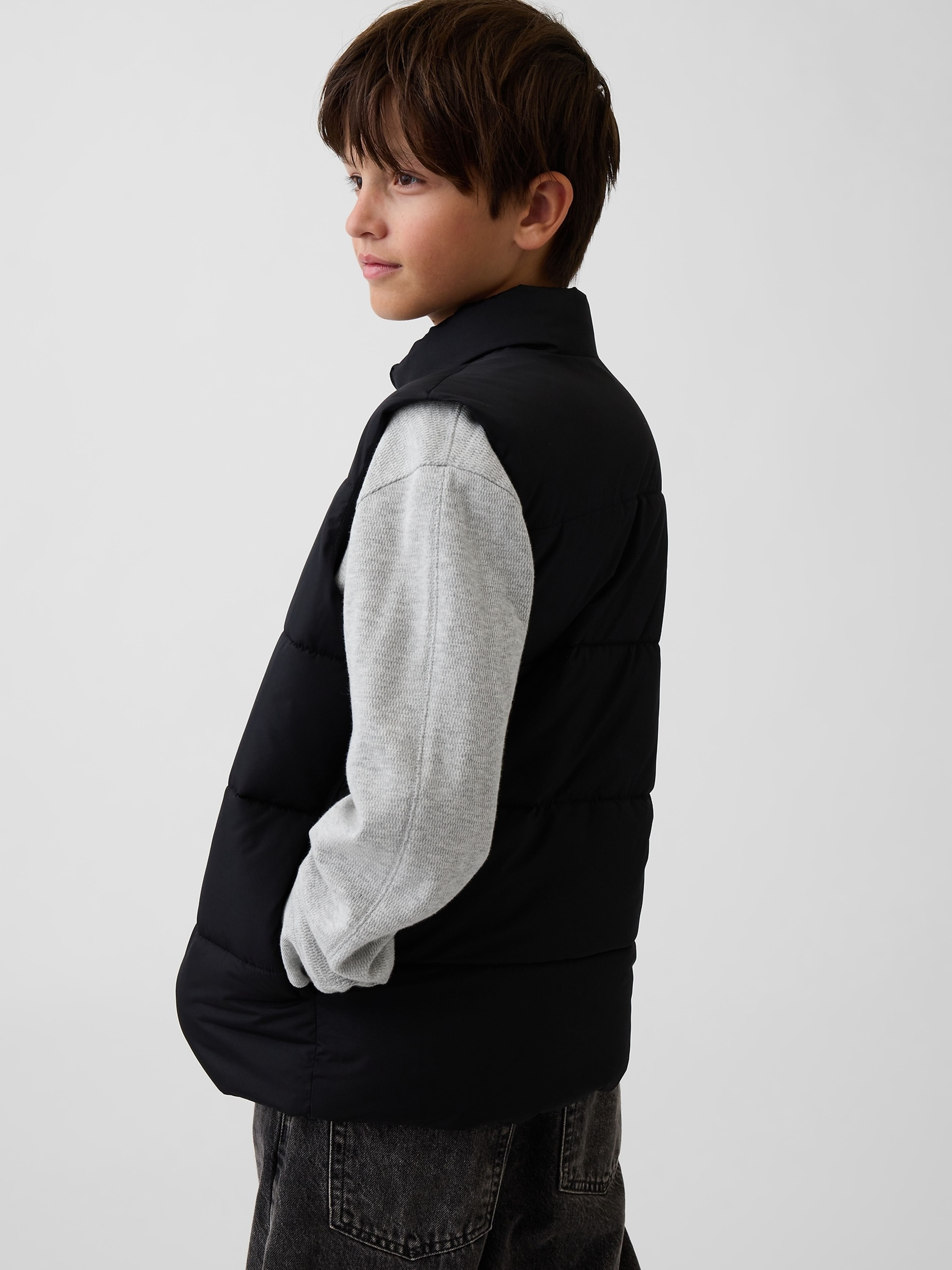 Gilet matelassé enfant avec logo - 002