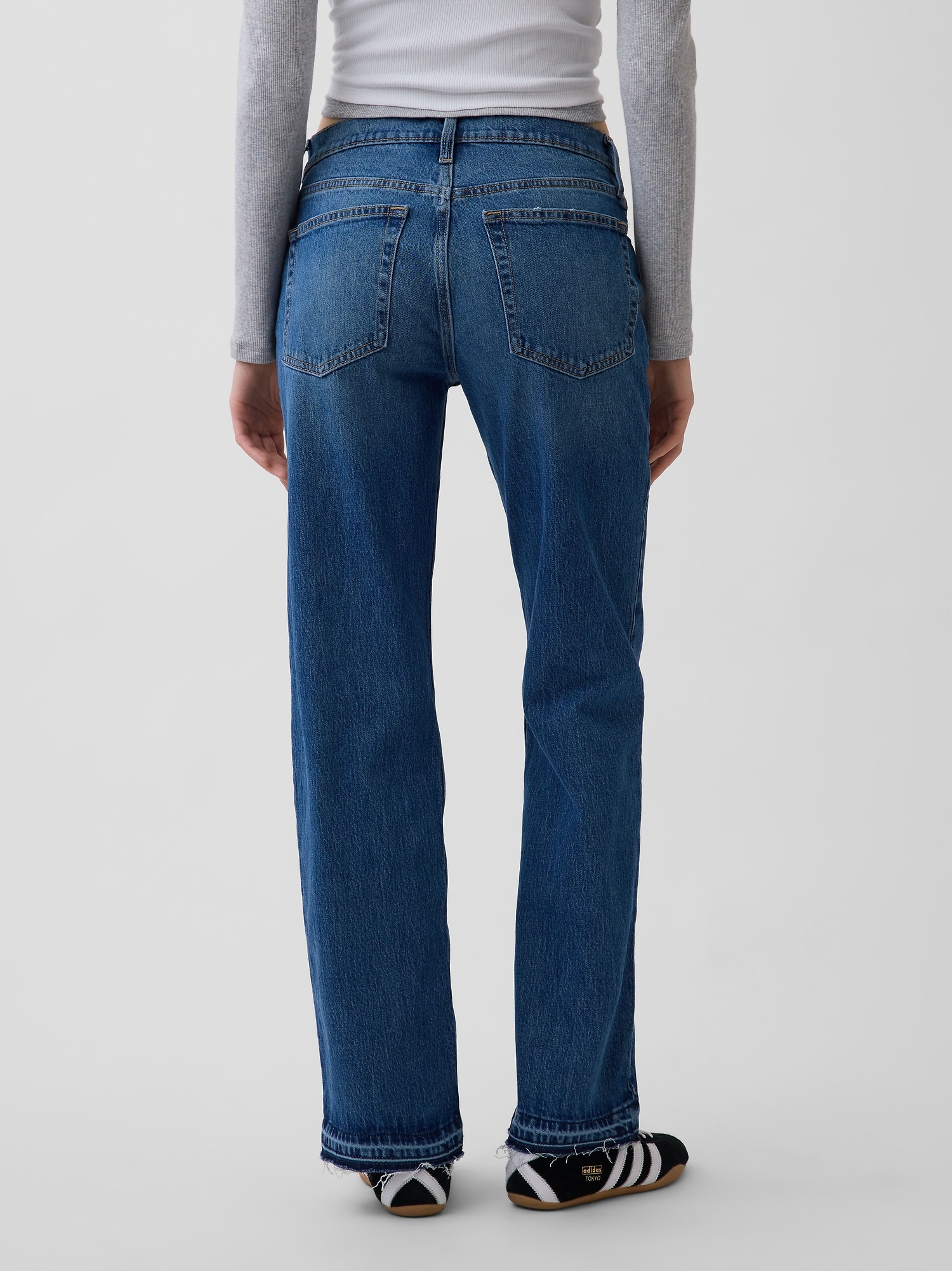 Jeans Mid Rise Relaxed Straight - 004