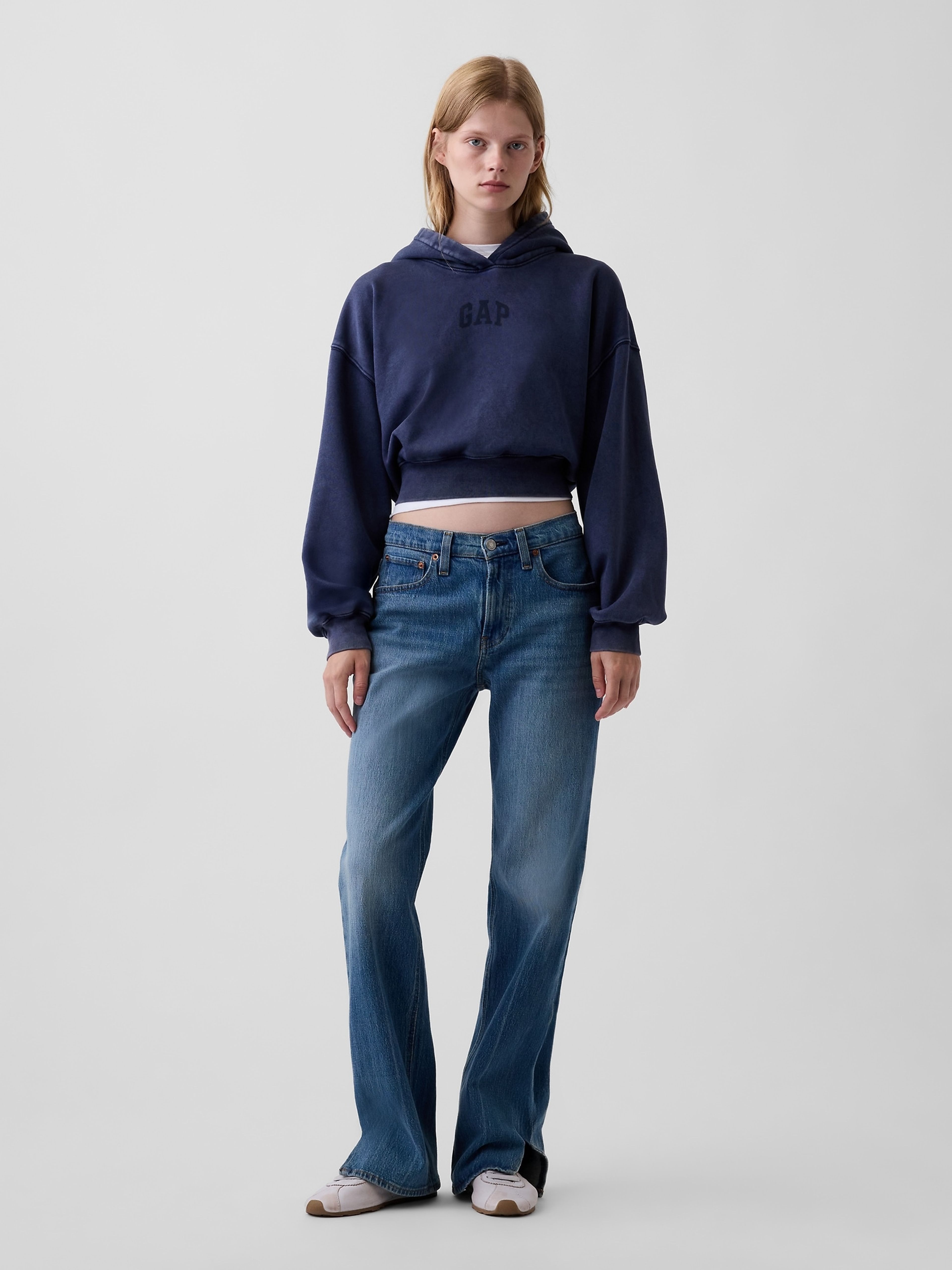 Crop bluza VintageSoft z logo - 002
