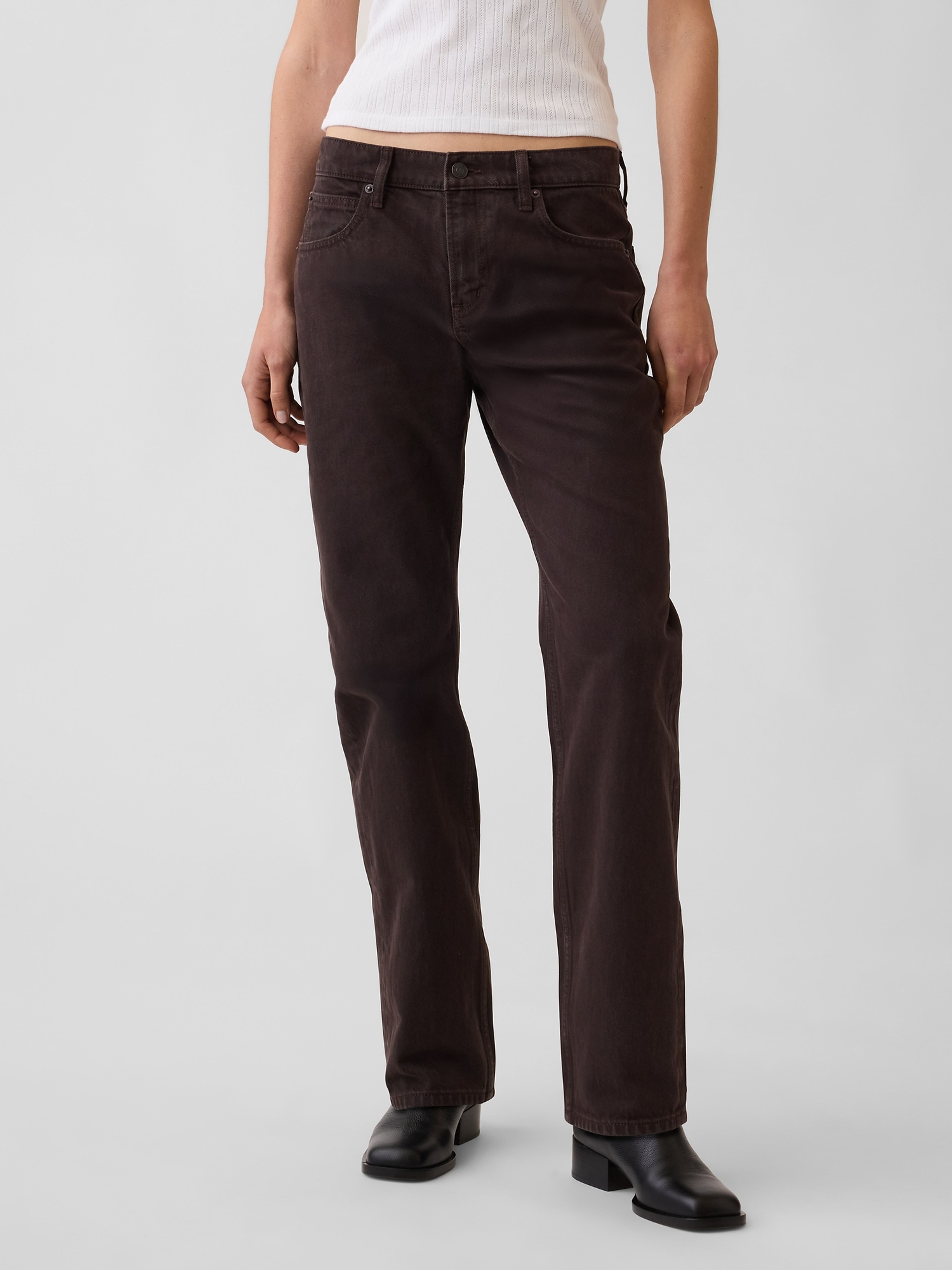 Jean Mid Rise Straight Taper - 002