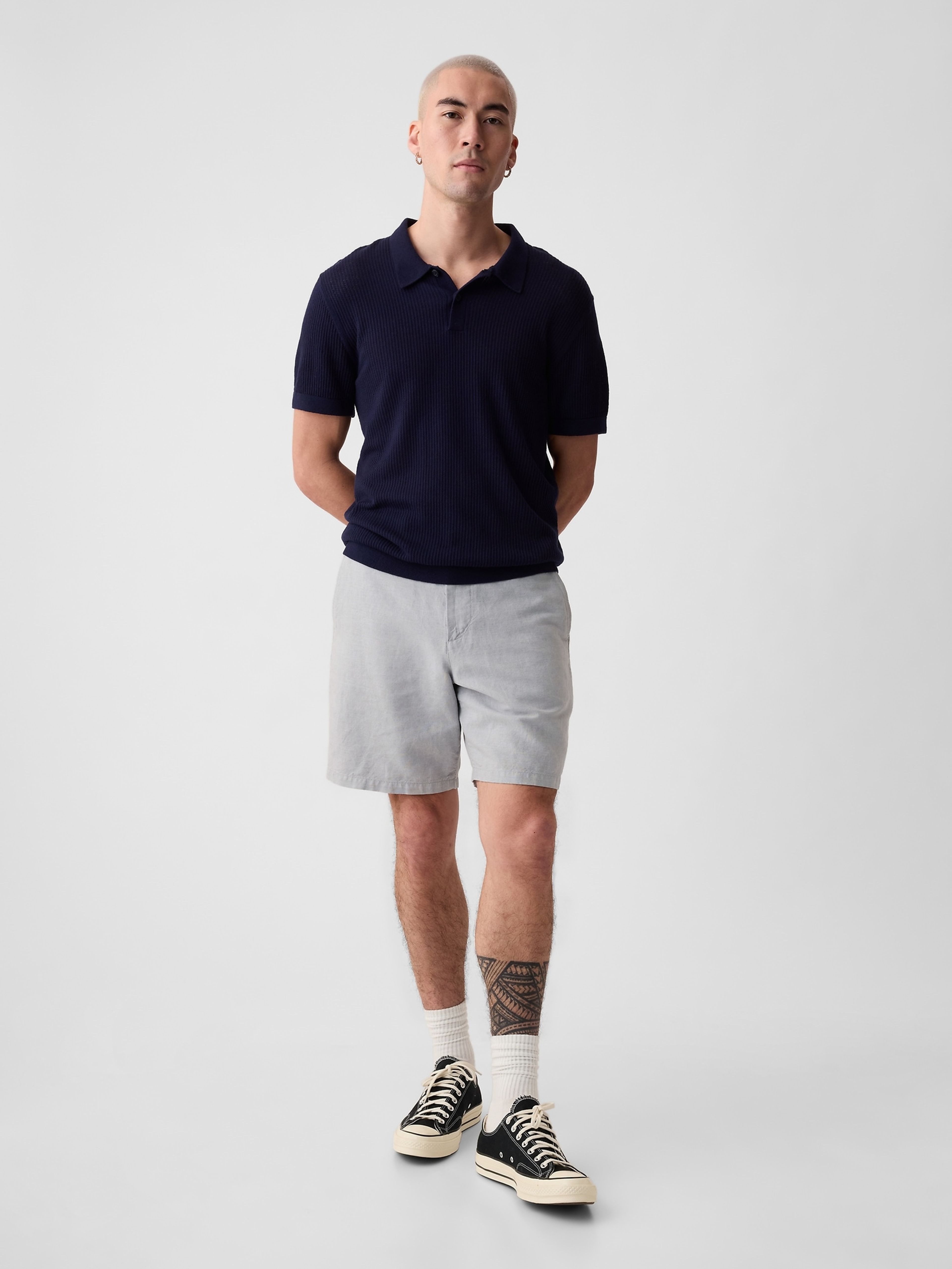 Shorts aus Leinen