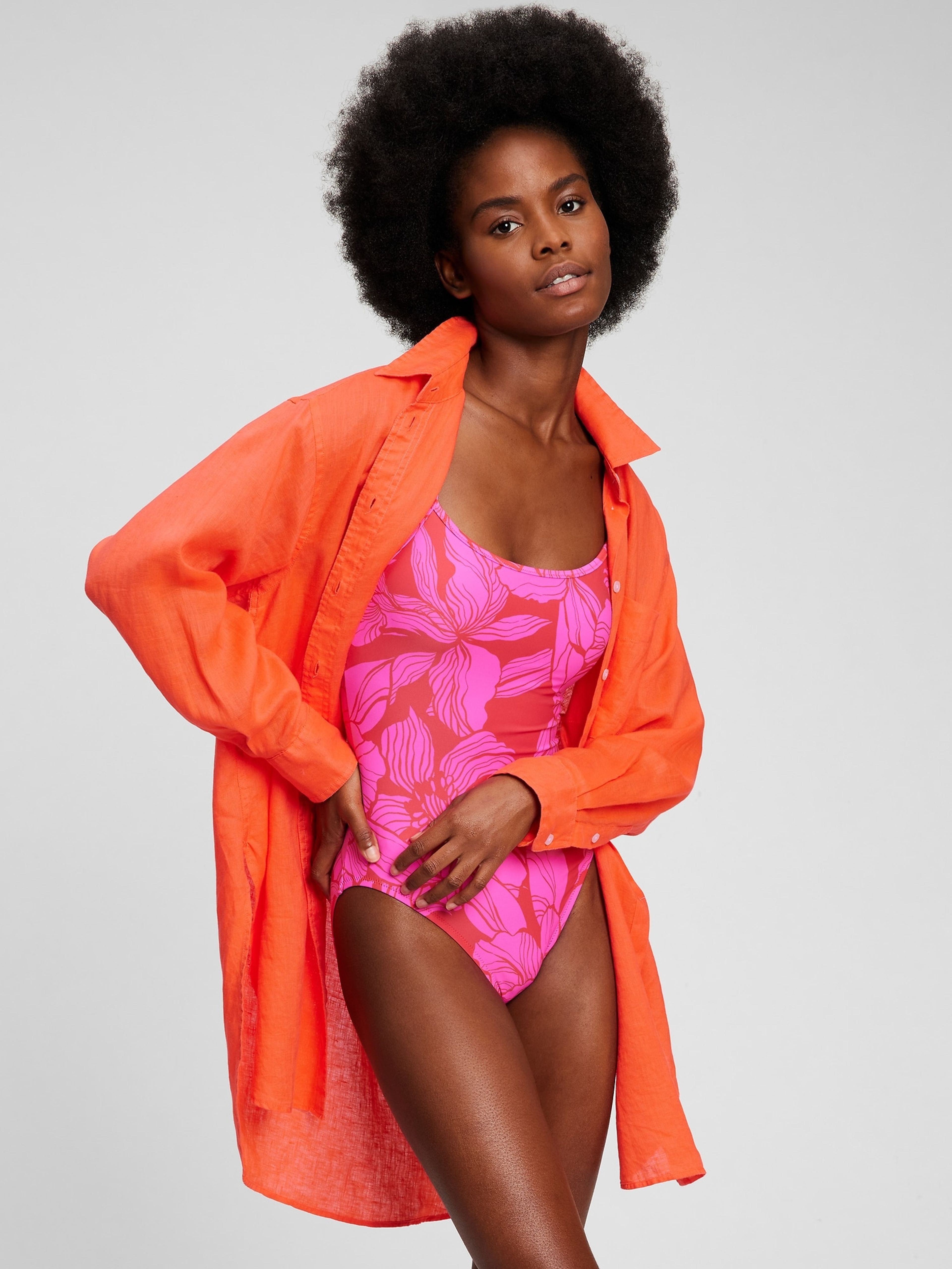 Lněná dlouhá košile