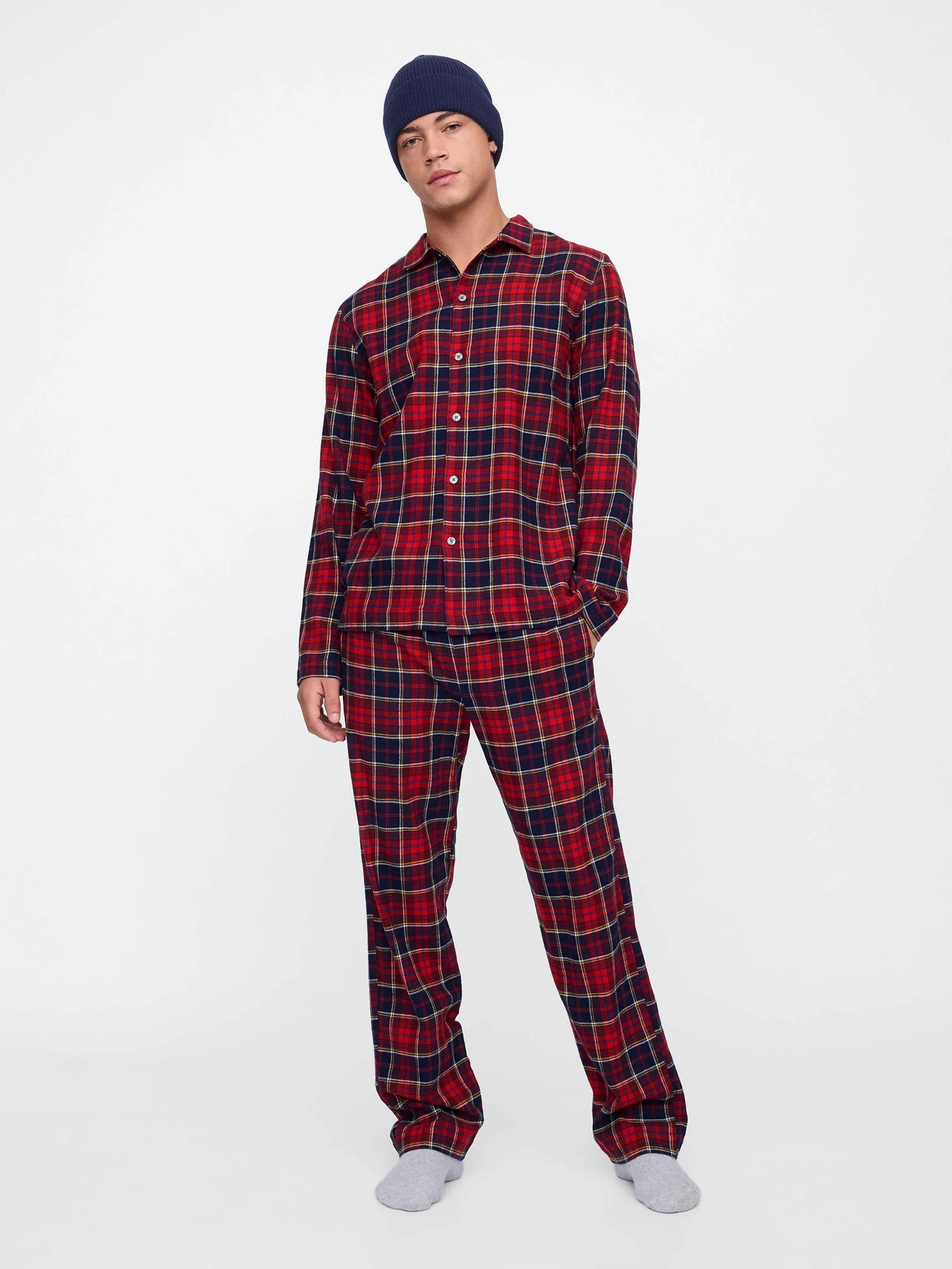 Flanelowy zestaw piżamowy