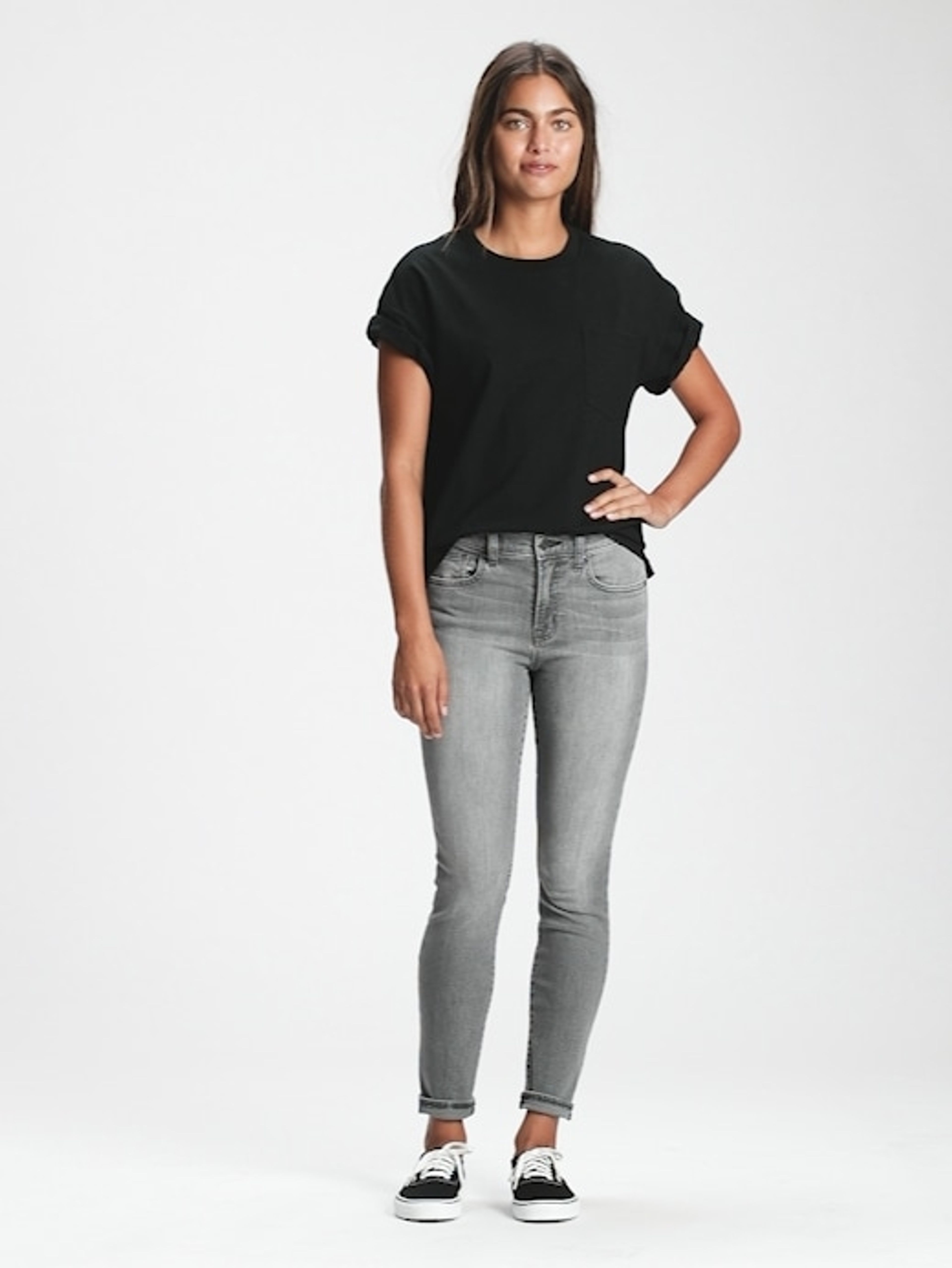 Blugi Mid Rise True Skinny - 001