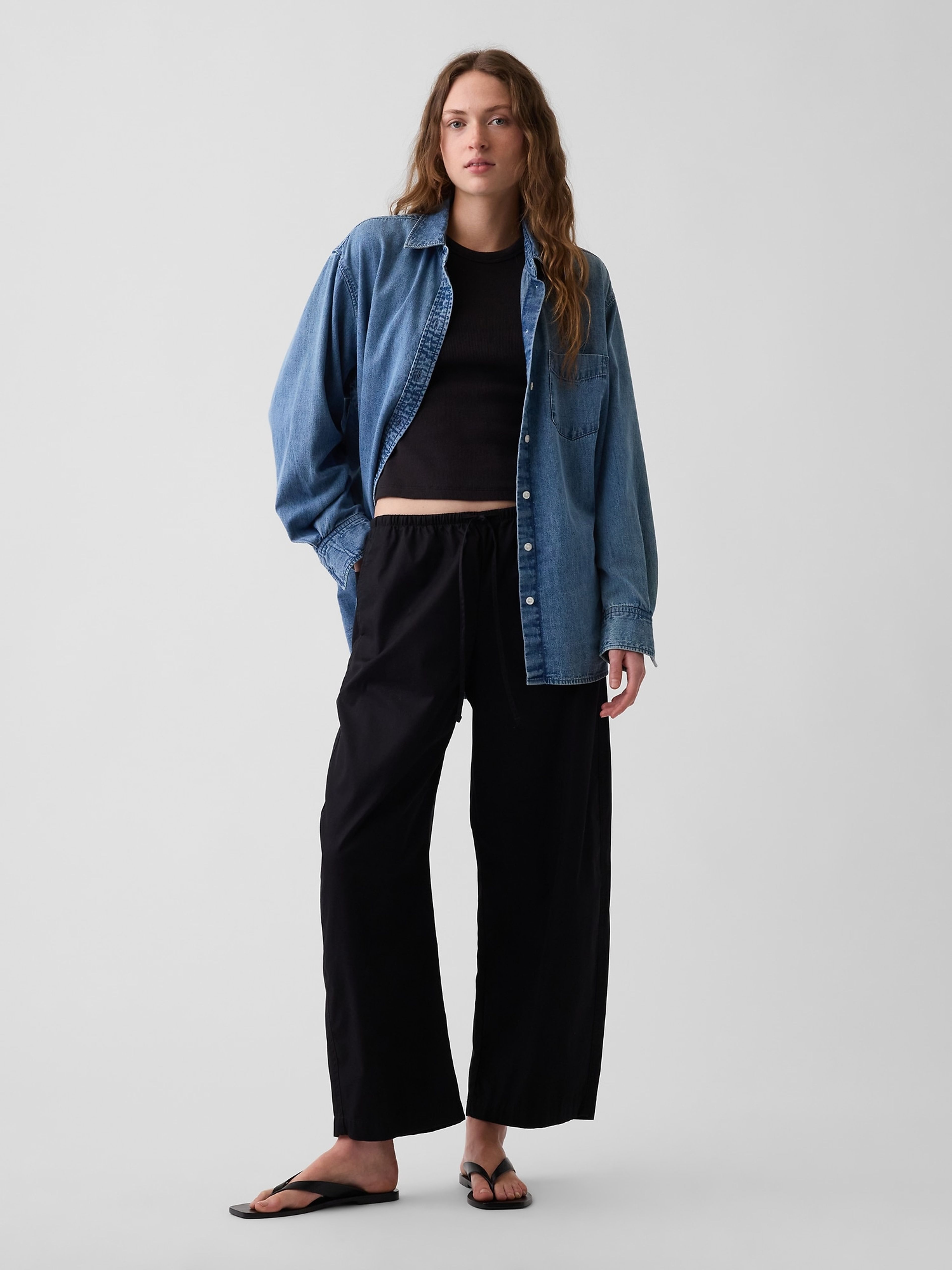 Džínsová oversize košeľa Big Shirt - 002