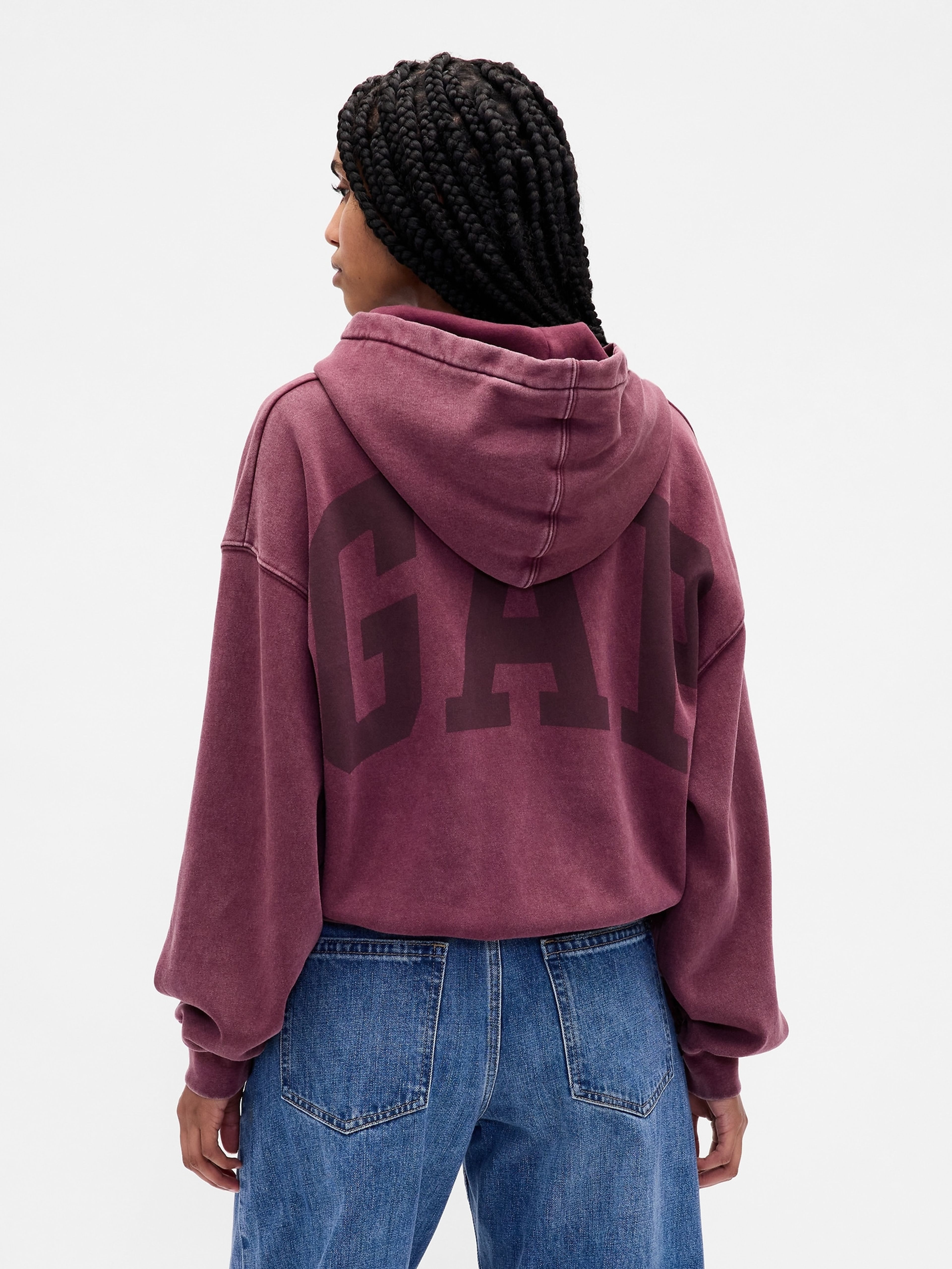 Sweatshirt mit Logo Cropped
