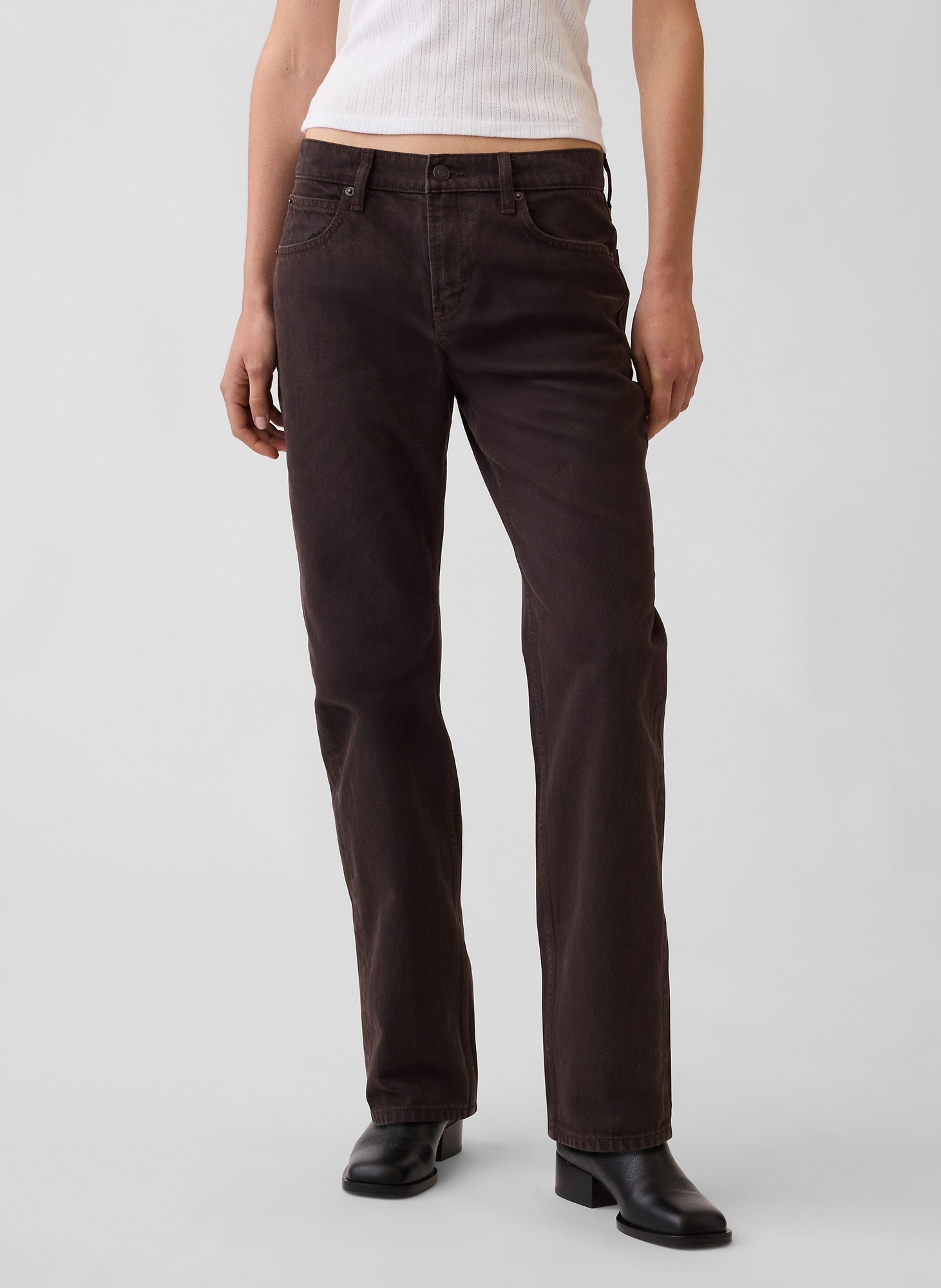 Jean Mid Rise Straight Taper - 002