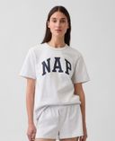 Oversize piżamowy T-shirt-Szary - 002
