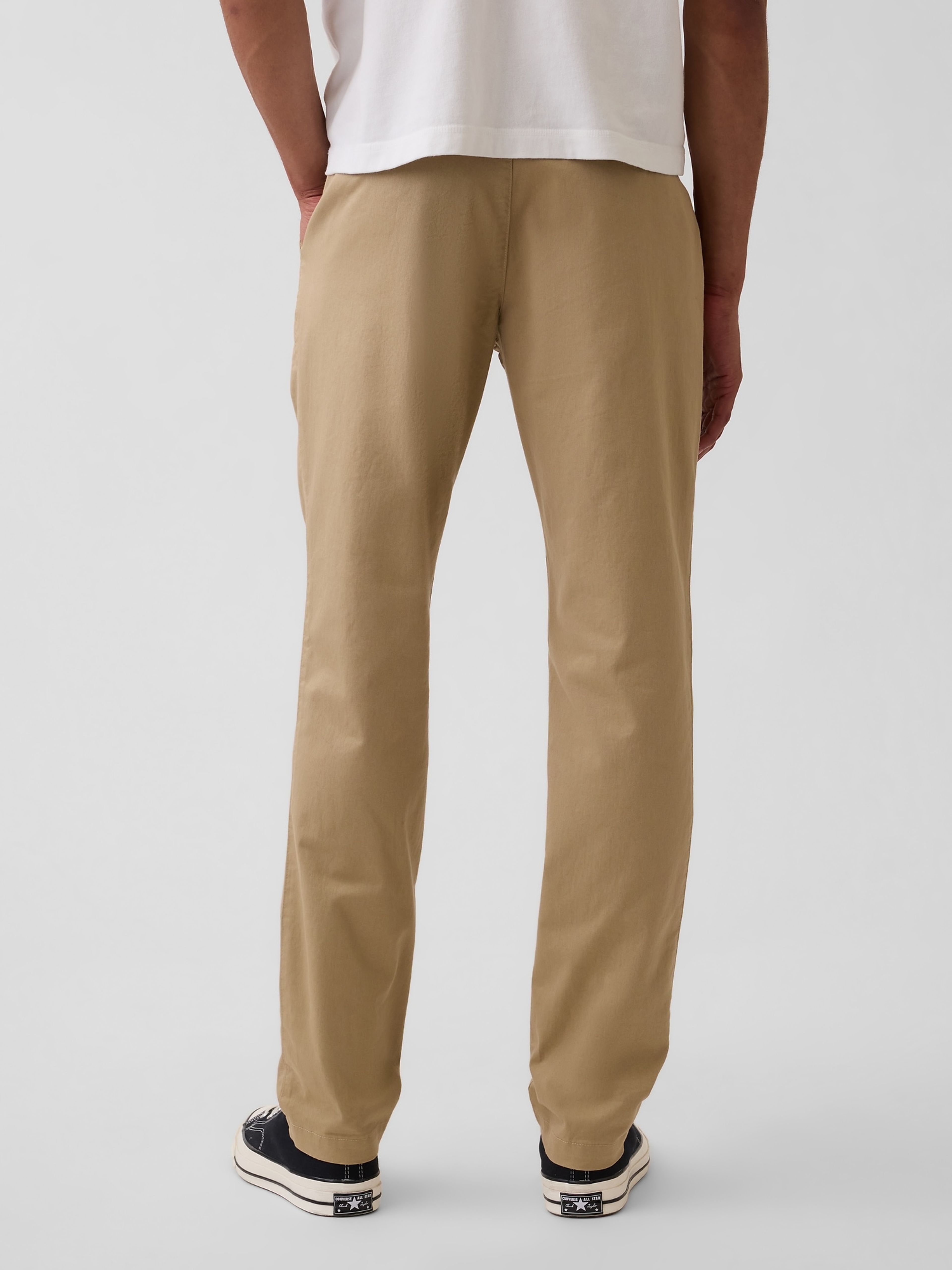 Slim khaki kalhoty - 004