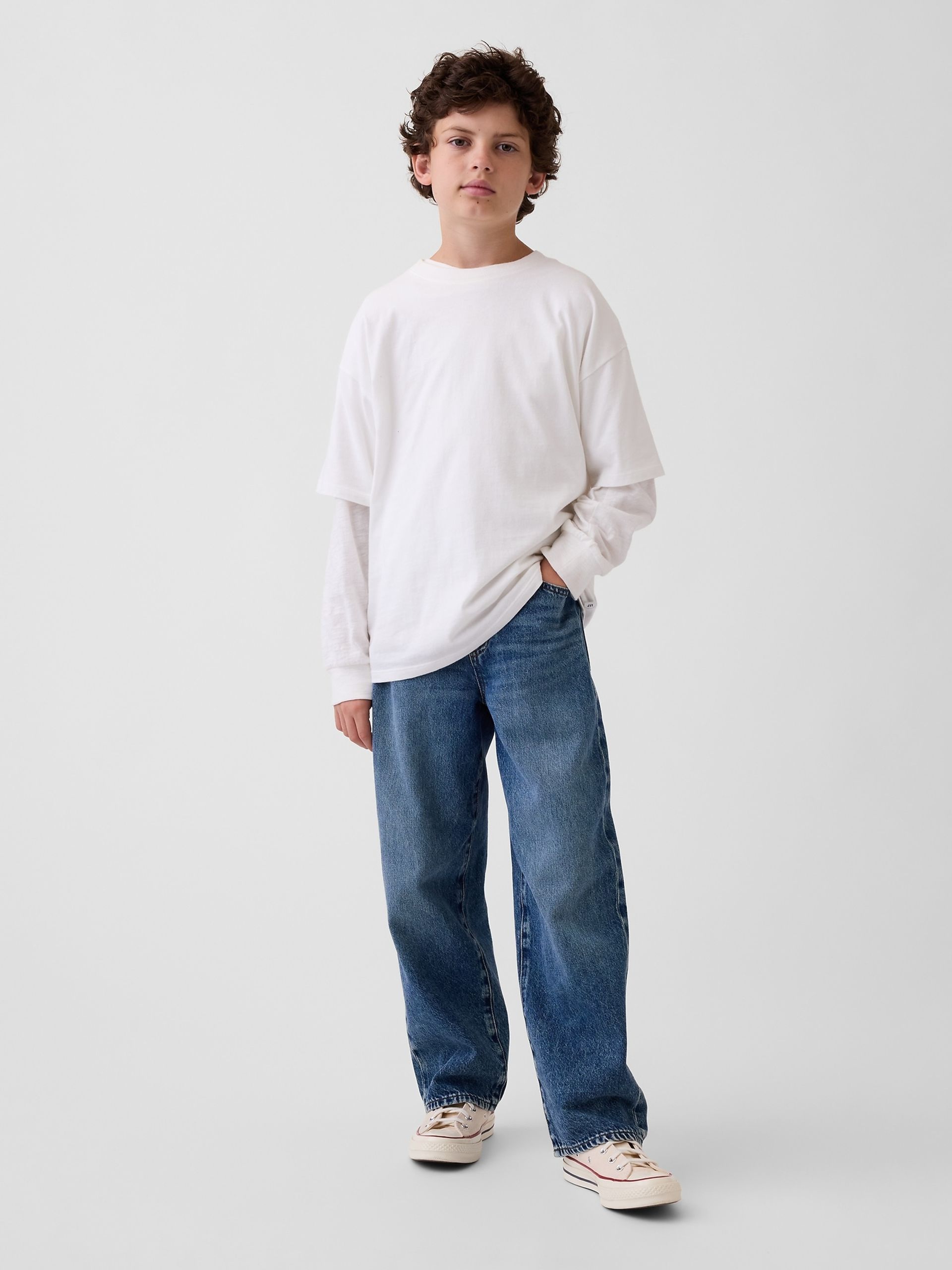 Dětské džíny Baggy Taper - 001