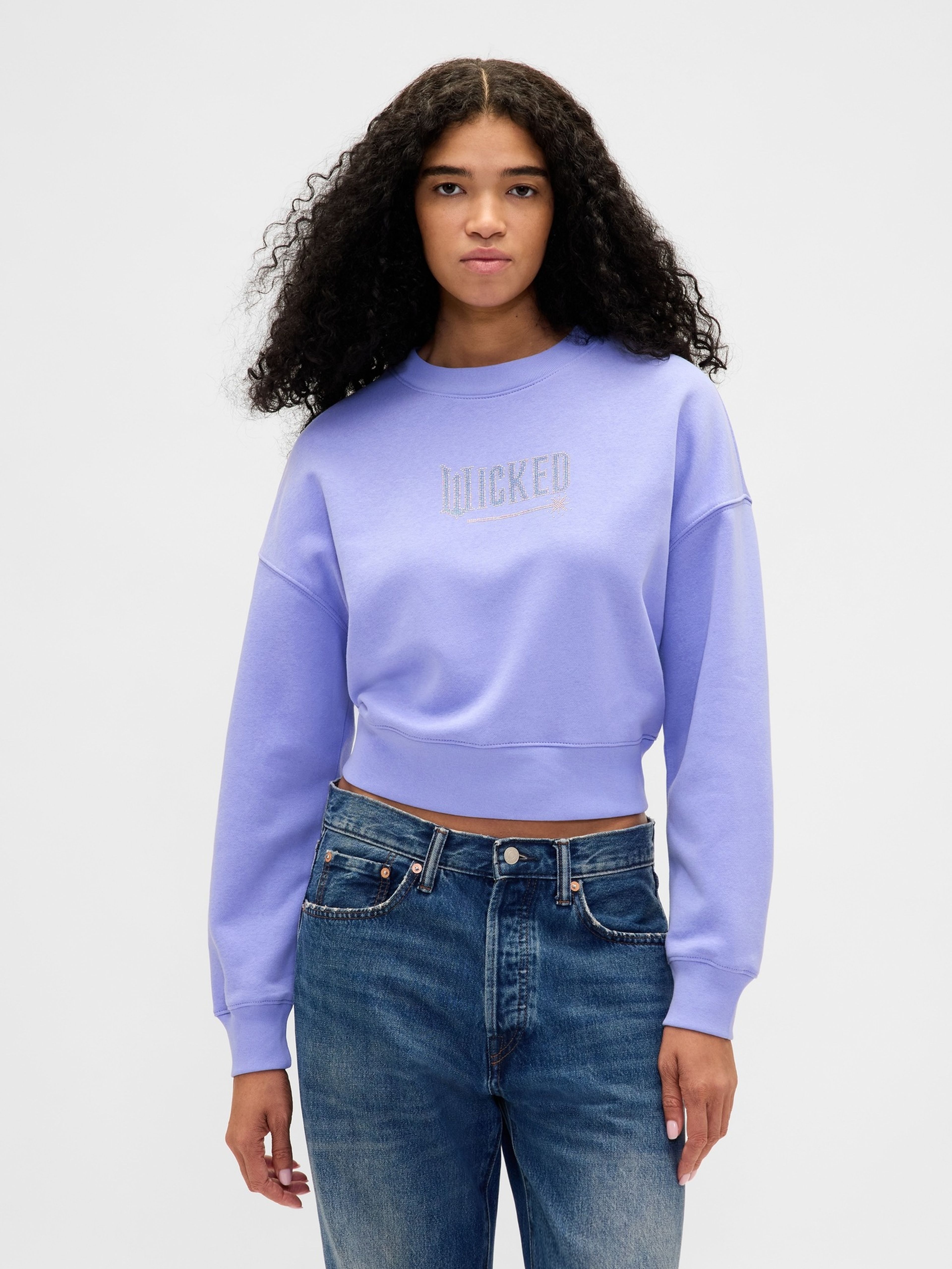 Cropped Sweatshirt, Gap & Wicked VintageSoft