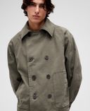 Dvojradový kabát GapStudio by Zac Posen unisex-Zelená - 001