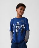 Camiseta infantil con logo-Azul marino - 001