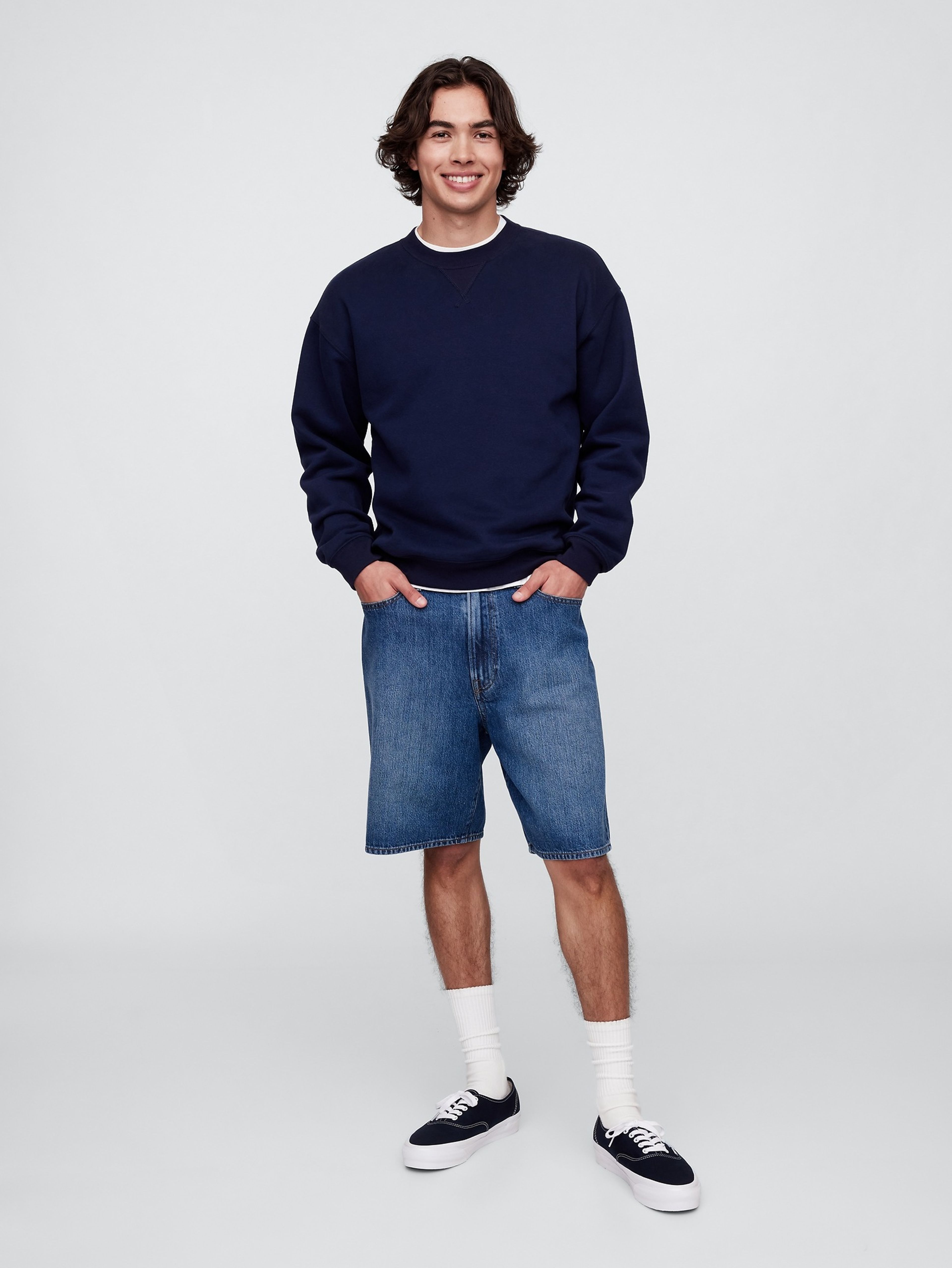 Herren-Loose-Jeansshorts SuperSoft