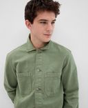 Denim oversized shirt Utility-Grün - 001