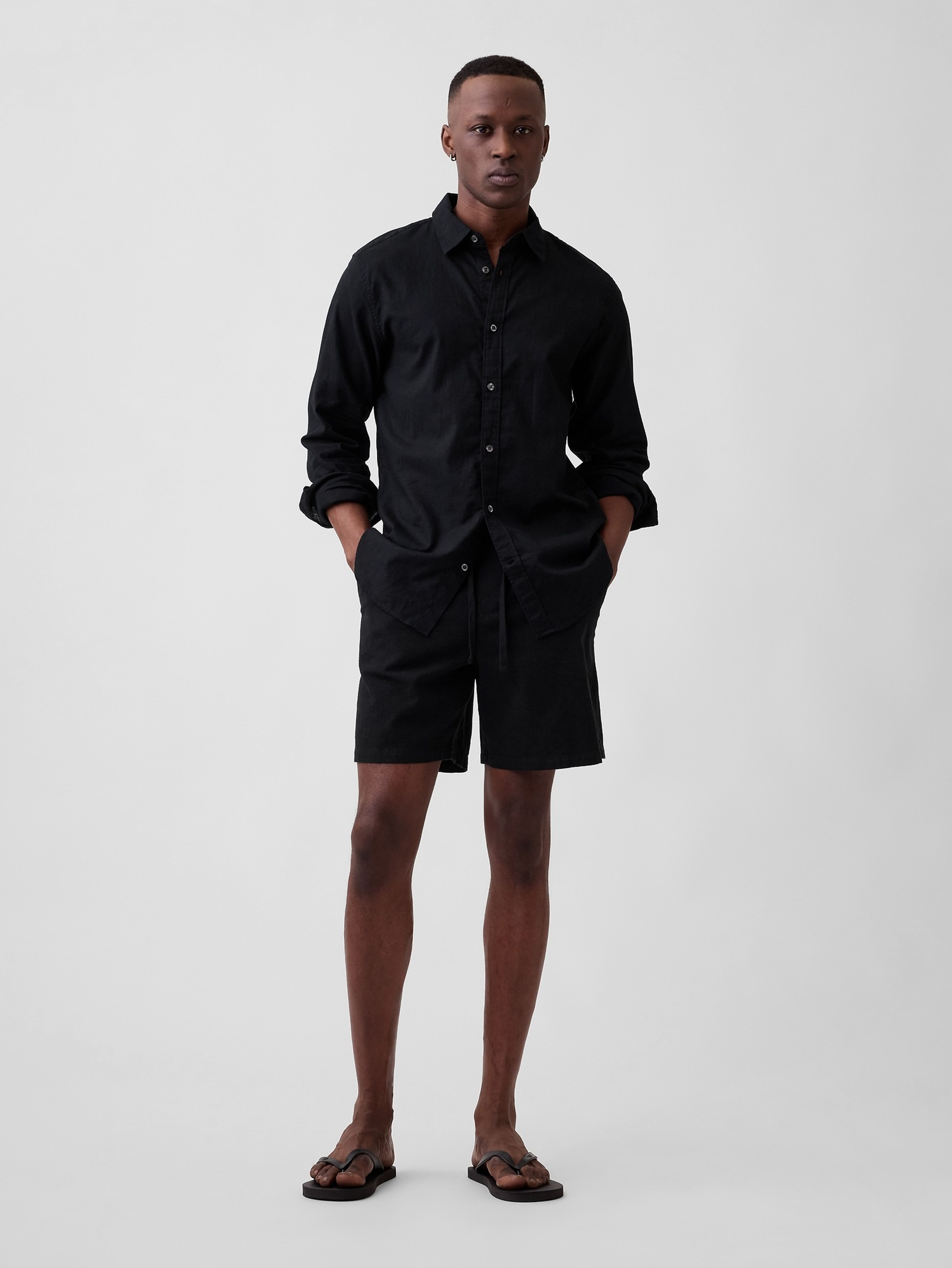 Kraťasy z lněné směsi