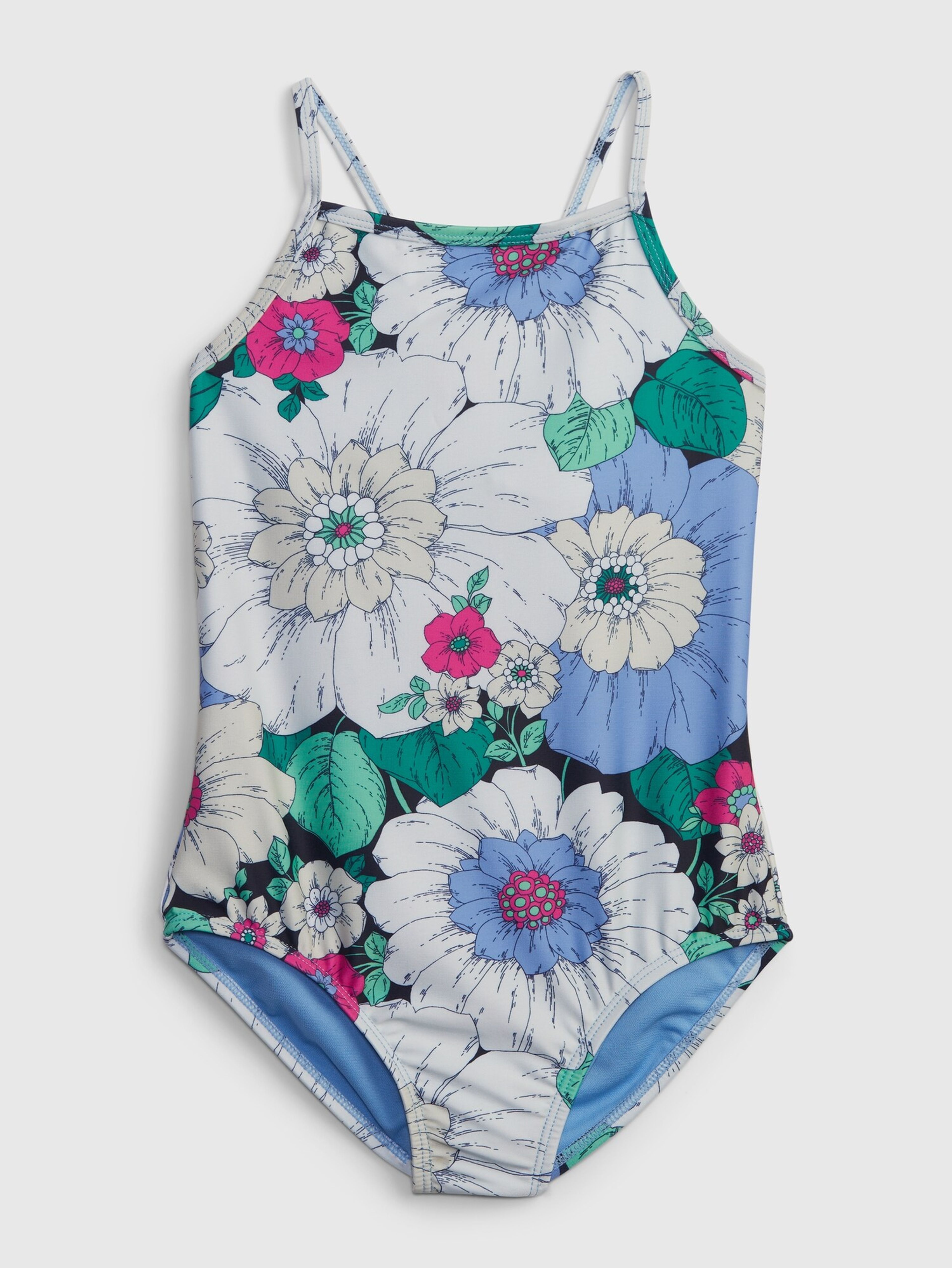 Costum de baie cu imprimeu floral pentru copii