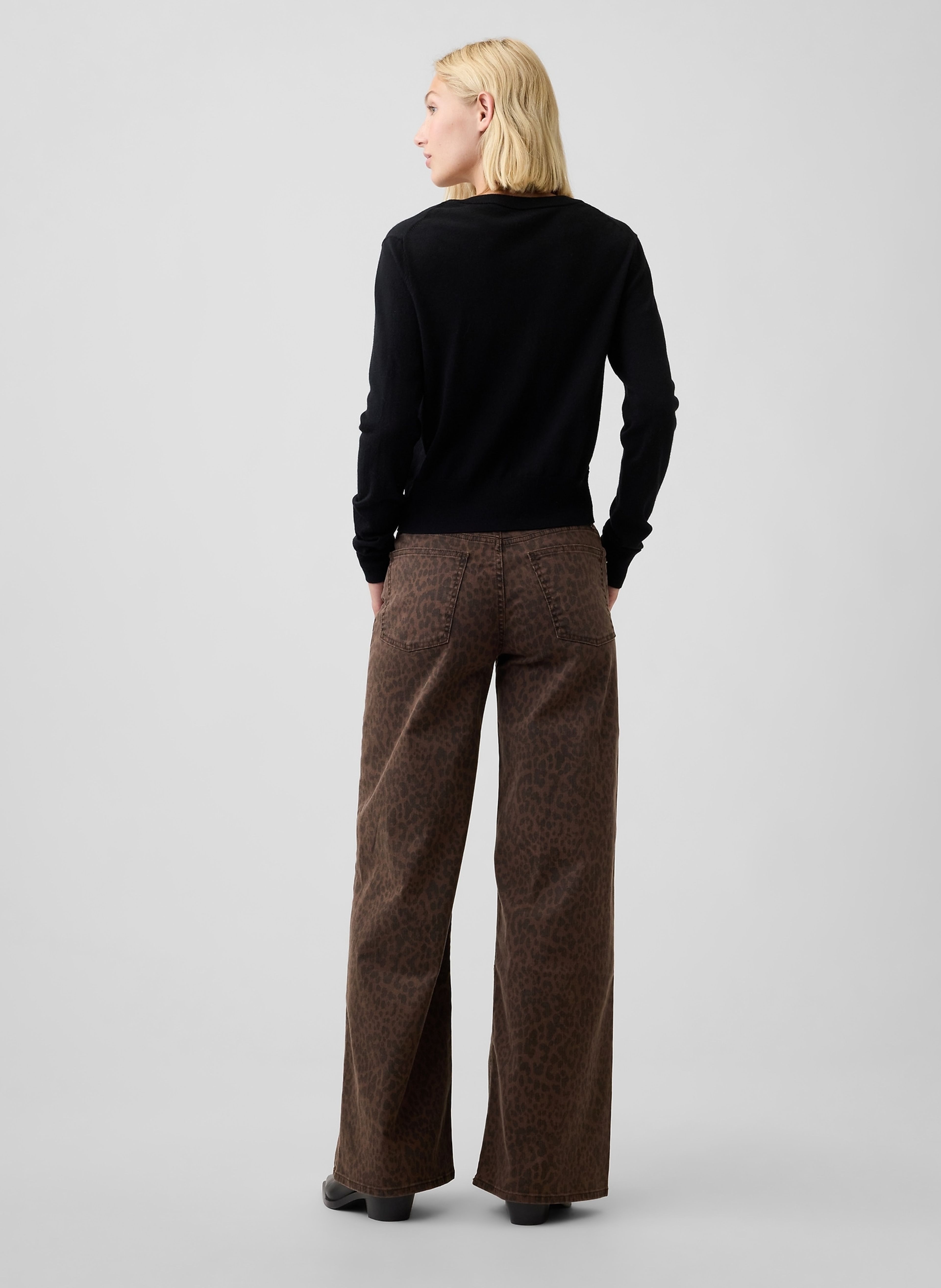 Džínsy Mid Rise Wide-Leg - 004