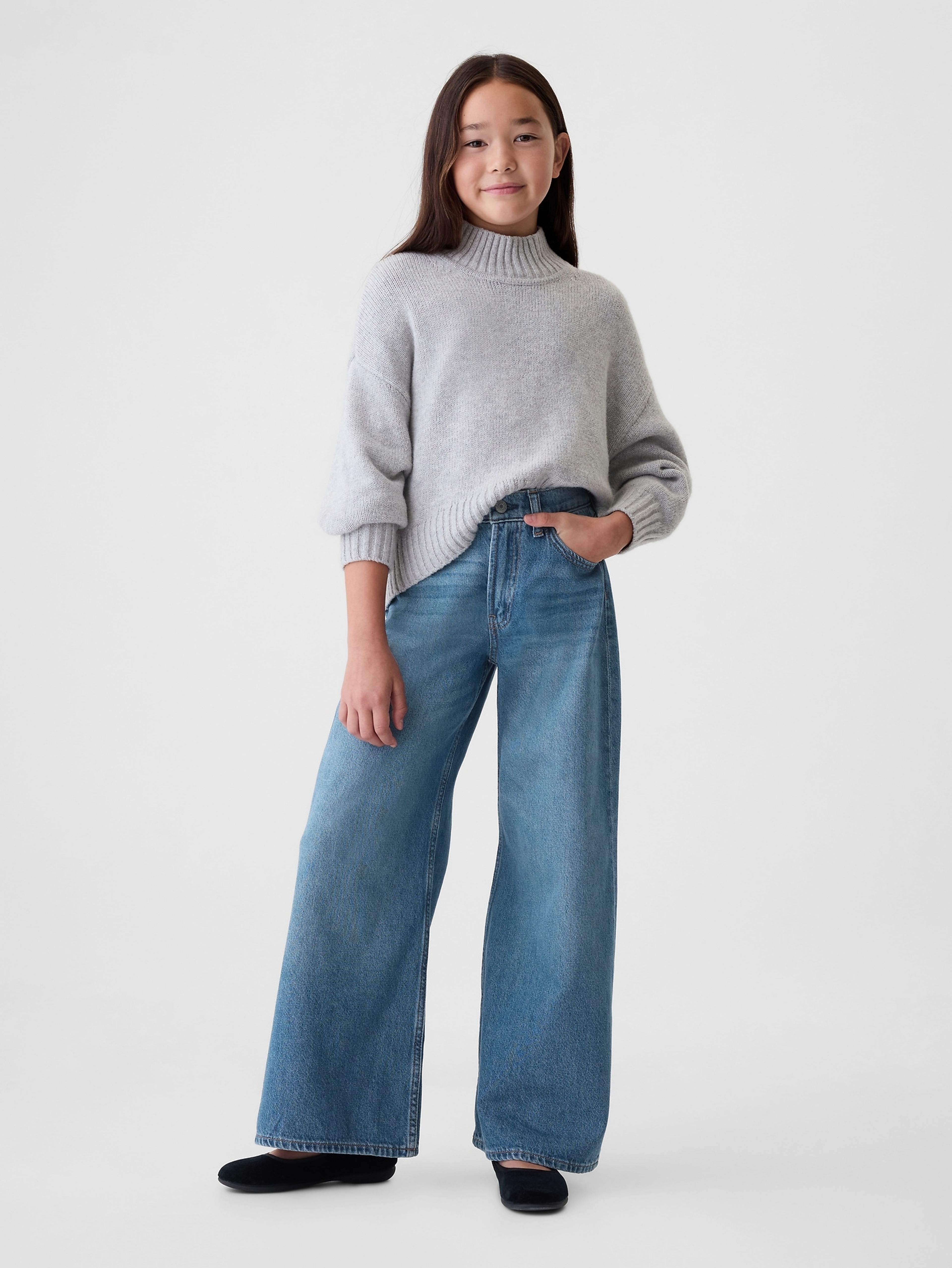 Kinder weite Baggy-Jeans