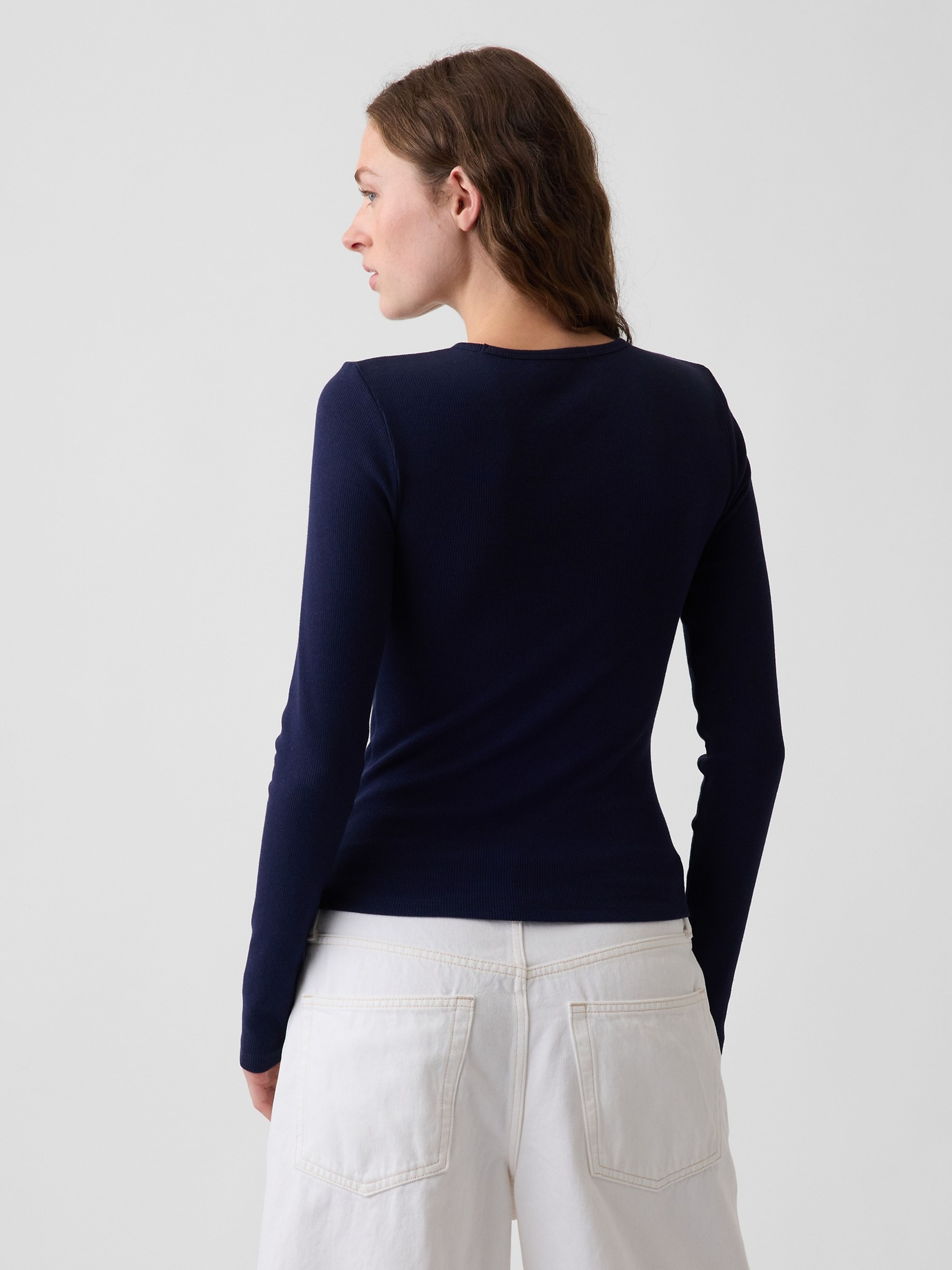Ripp-T-Shirt mit Logo - 003