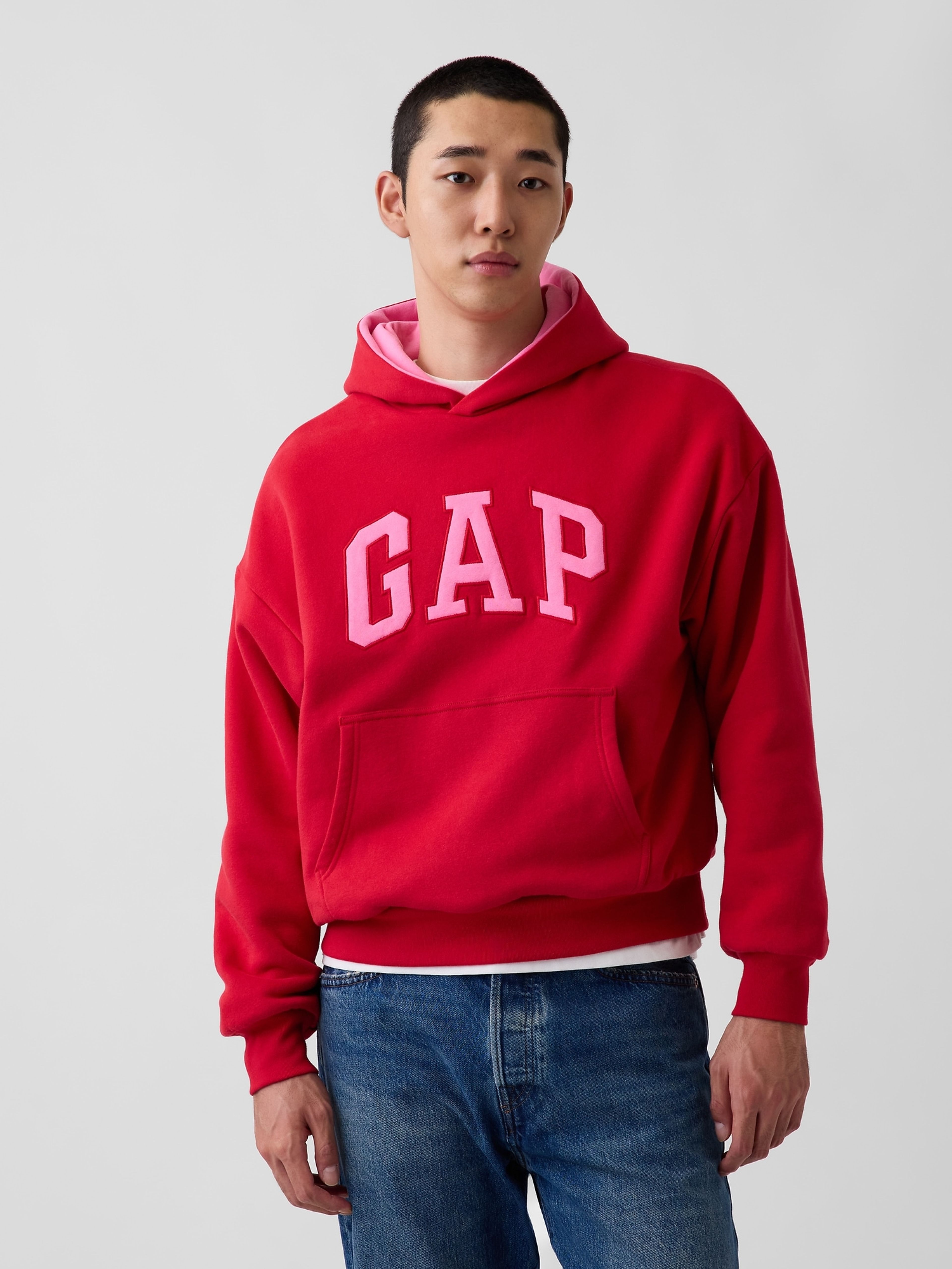 Felpa reversibile oversize VintageSoft unisex con logo - 001