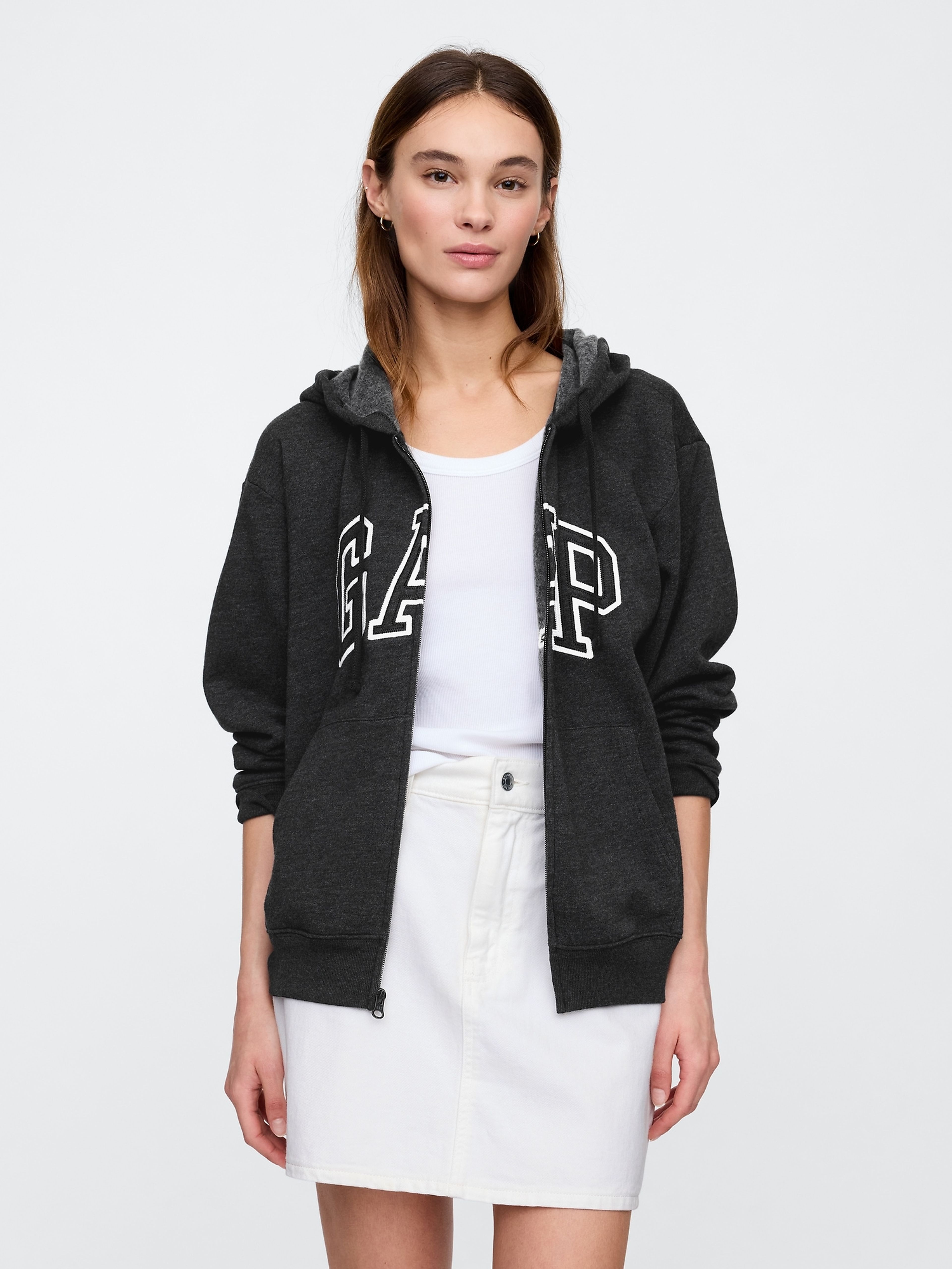 Sudadera con cremallera y logo Gap - 001