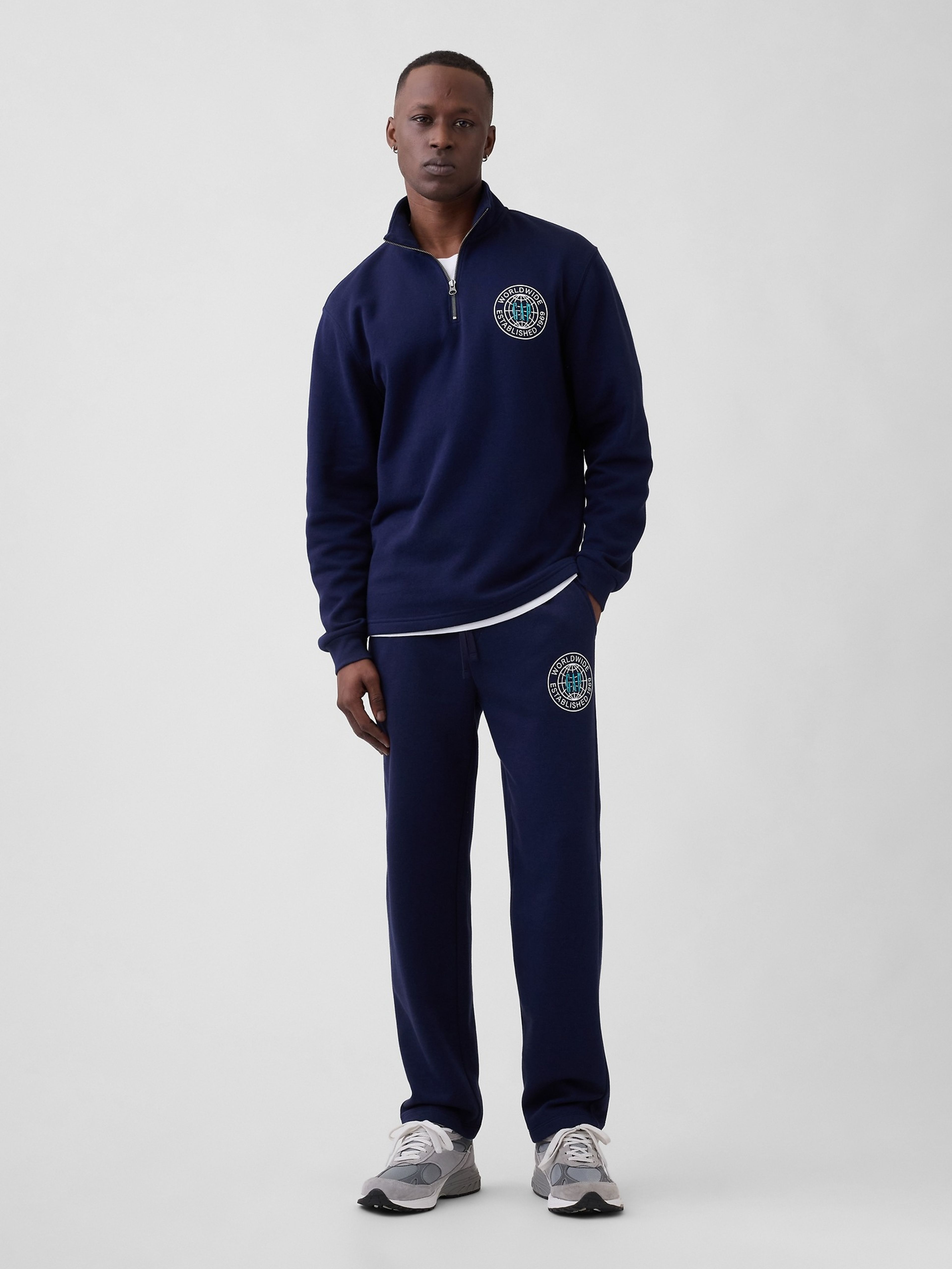 Tepláky s logom straight-leg