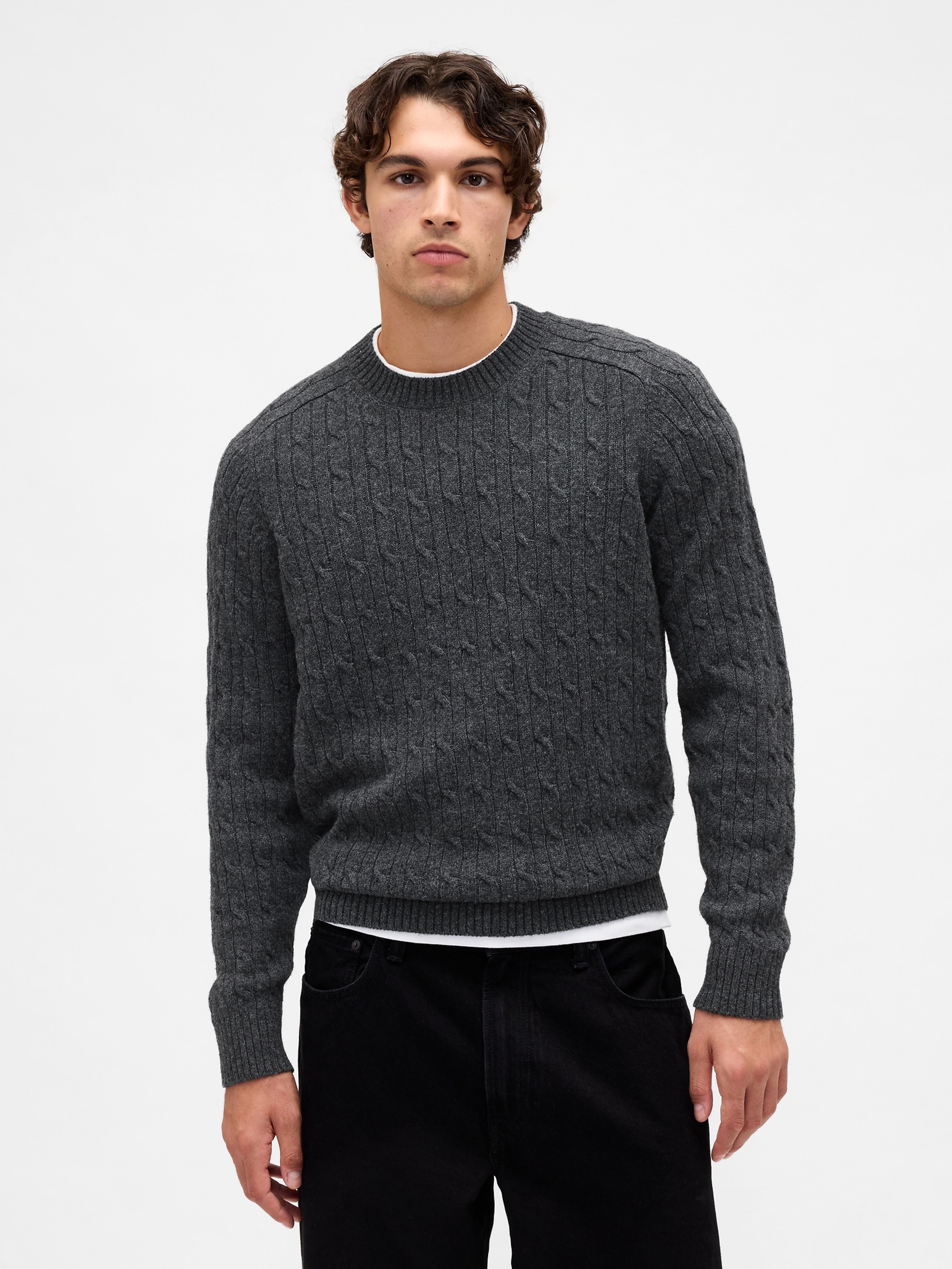 Sweter dzianinowy z wełny merino