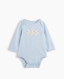 Baby body s logom-Modrá - 001