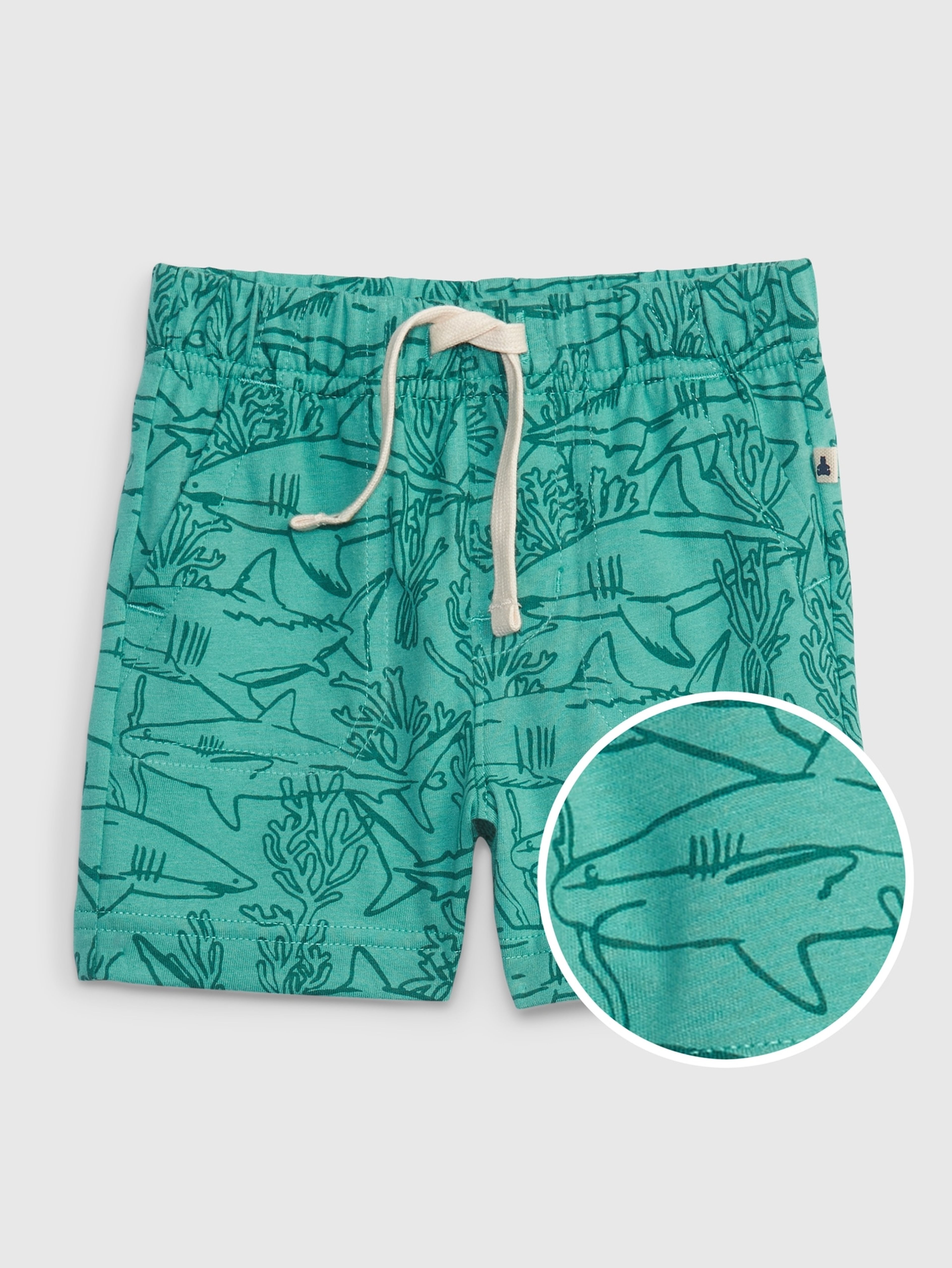 Baby Shorts mit Haifisch-Aufdruck